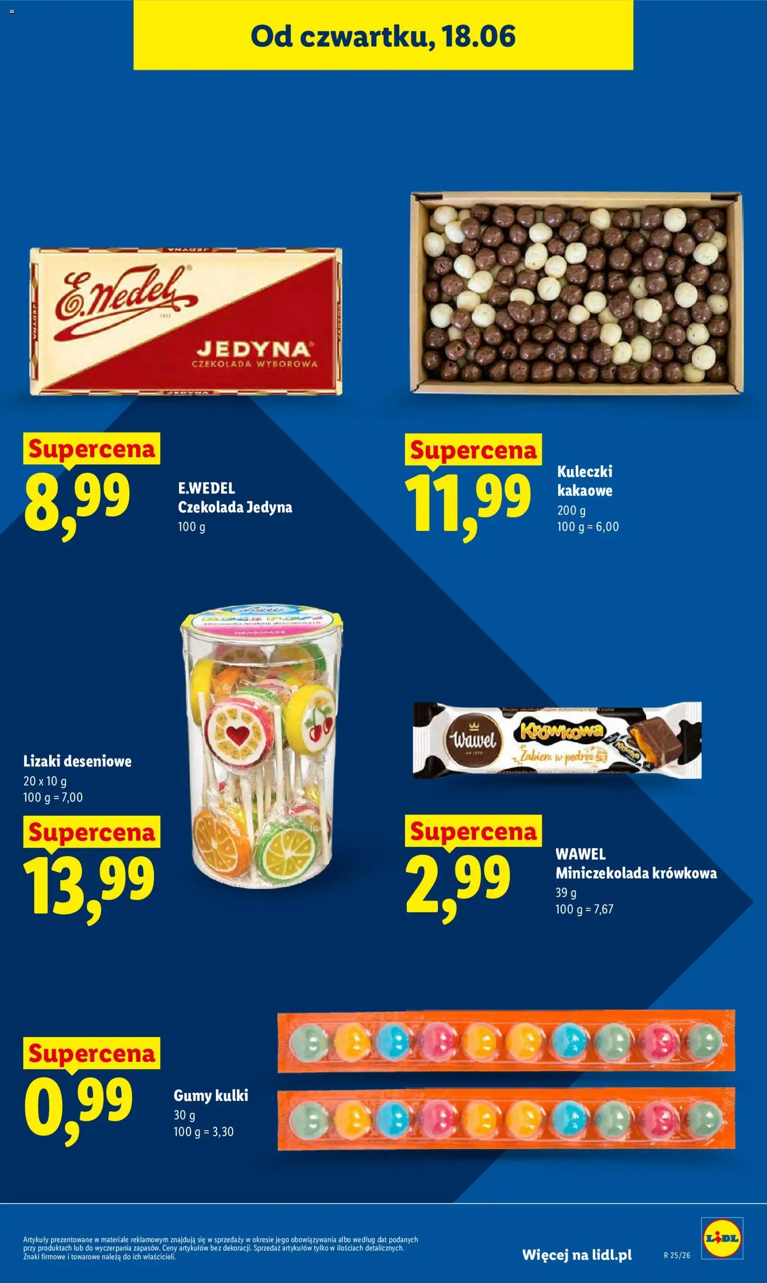 Lidl gazetka od 18.06.2026 | Strona: 73 | Produkty: Gumy, Lizaki, Czekolada