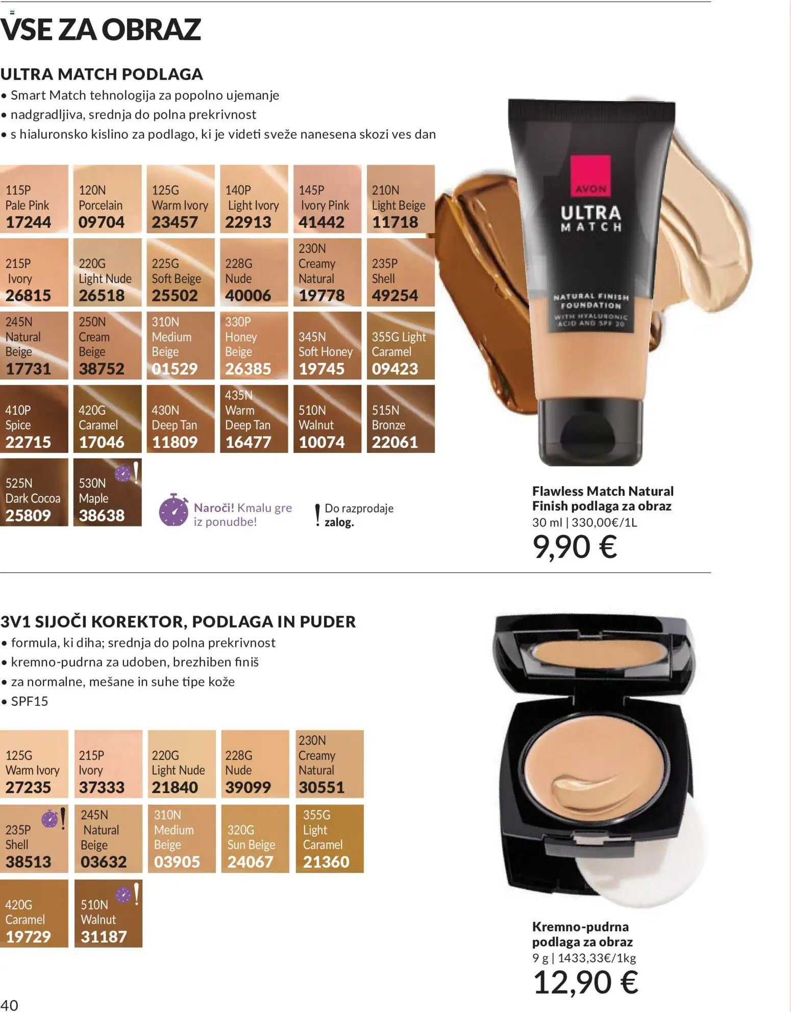 Novi Avon katalog ponudbe – veljaven od 01.06.2026 | Stran: 40 | Izdelki: Puder