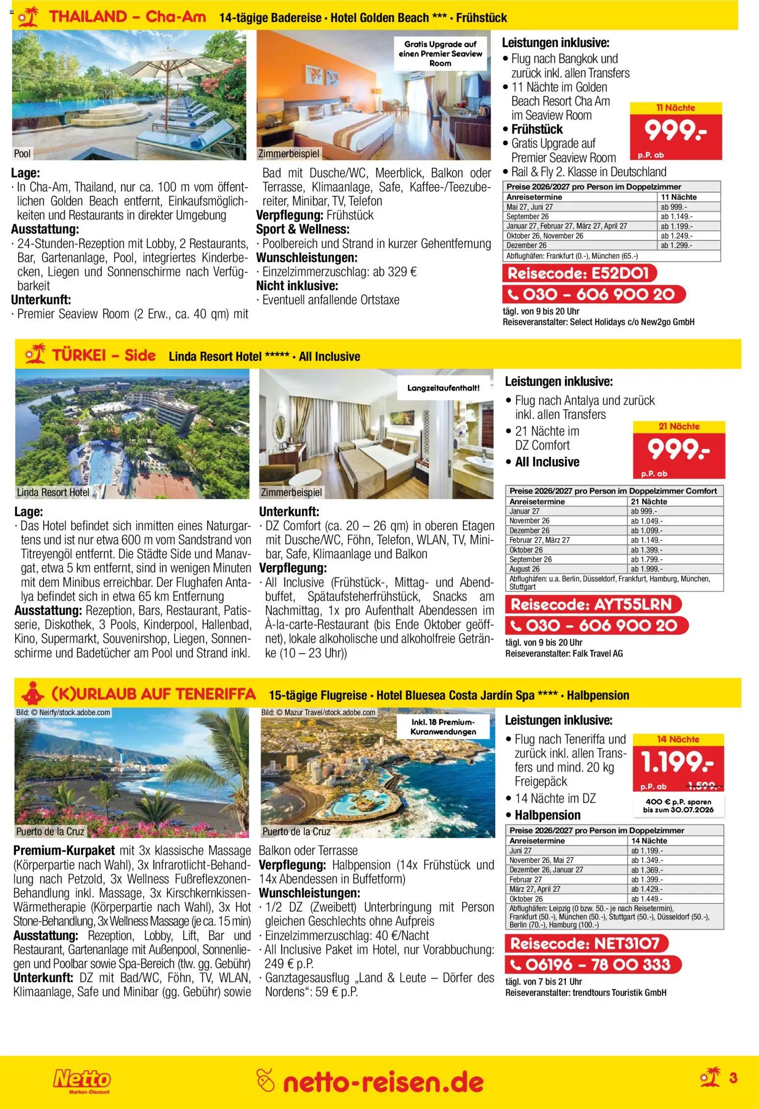 Netto Reisen Prospekt – gültig ab 26.06.2026 | Seite: 3