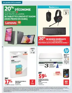 Auchan - Prévisualisation de PACK DE 3 CLES USB 2.0 D250 16GB, PACK DE 3 CLES USB 2.0 D250 16GB valide à partir de 07/07/2026 | Page: 34