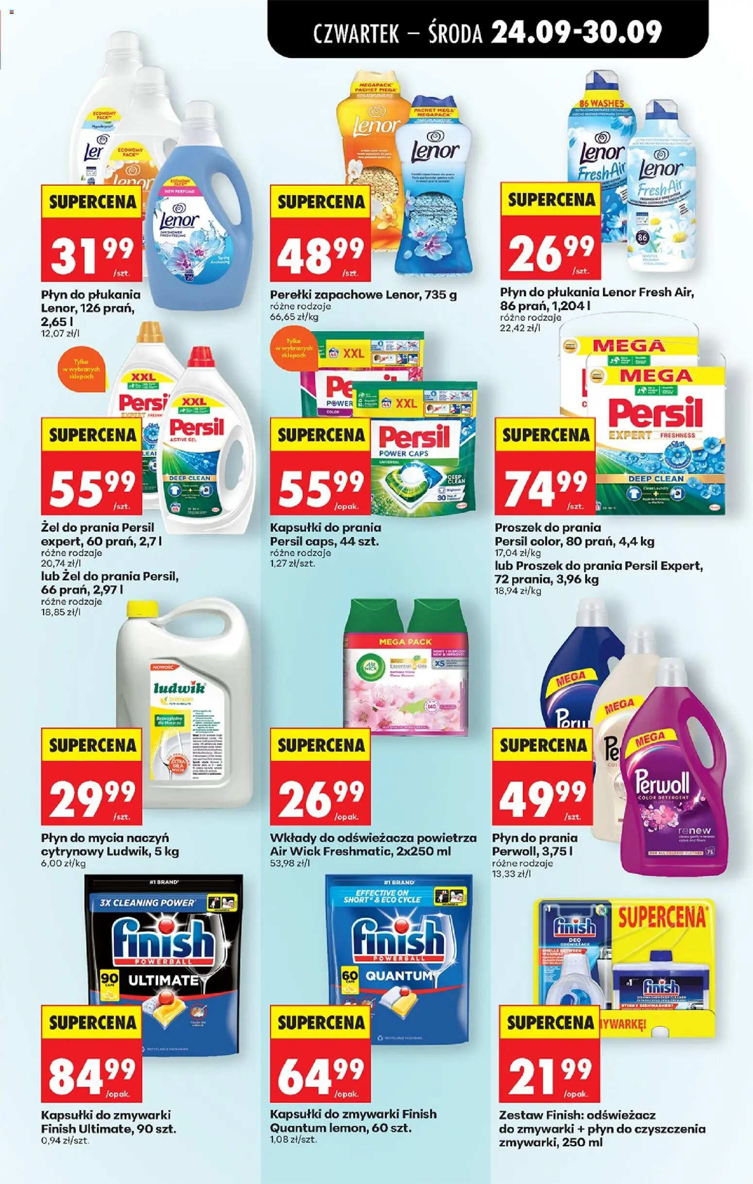 Biedronka Polsko leták - Codziennie niskie ceny od 24.09.2026 | Strana: 81 | Produkty: Finish, Lenor, Air Wick, Persil