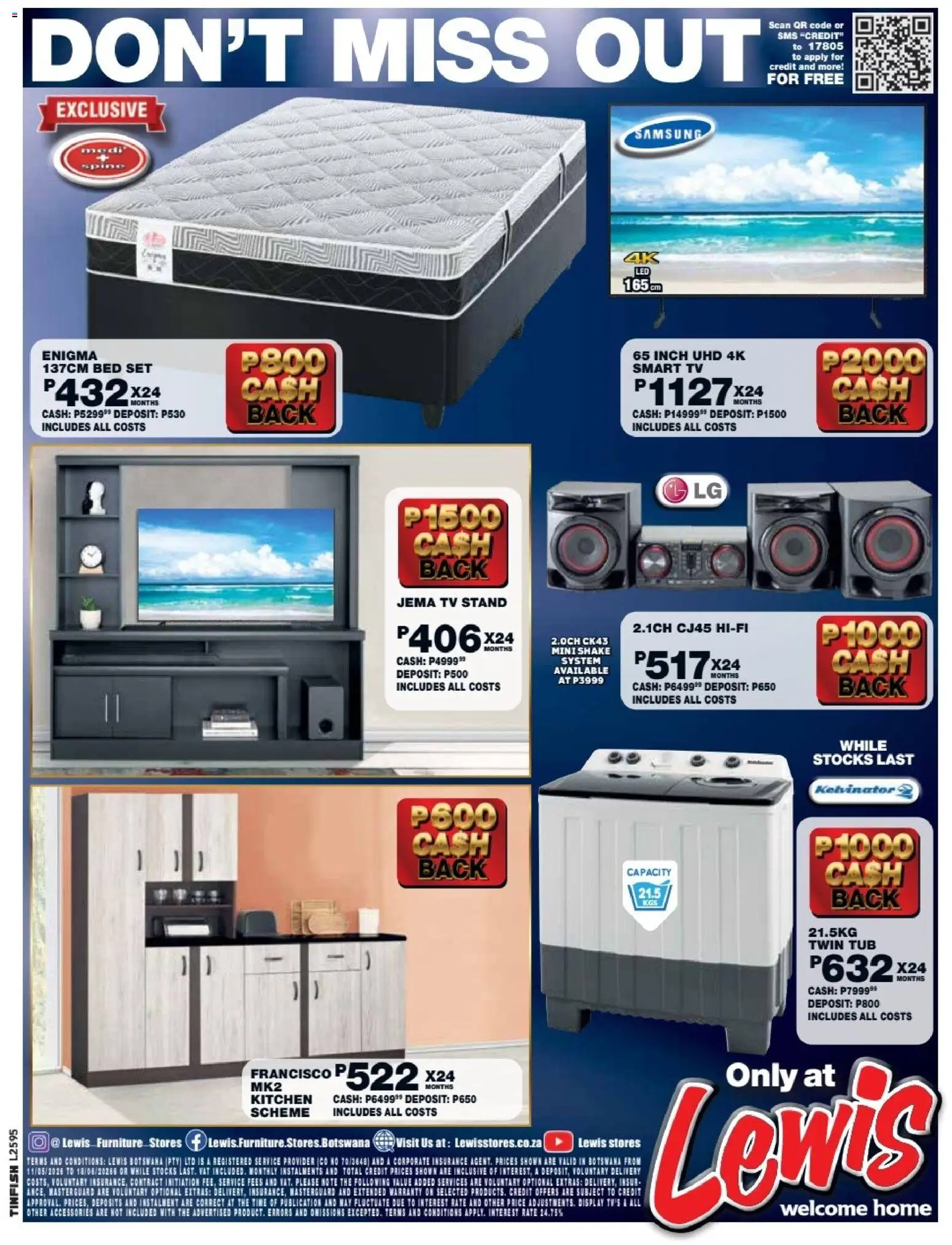 New Lewis Stores catalogue – valid from 11.05.2026 | Page: 4 | Products: Bed, TV