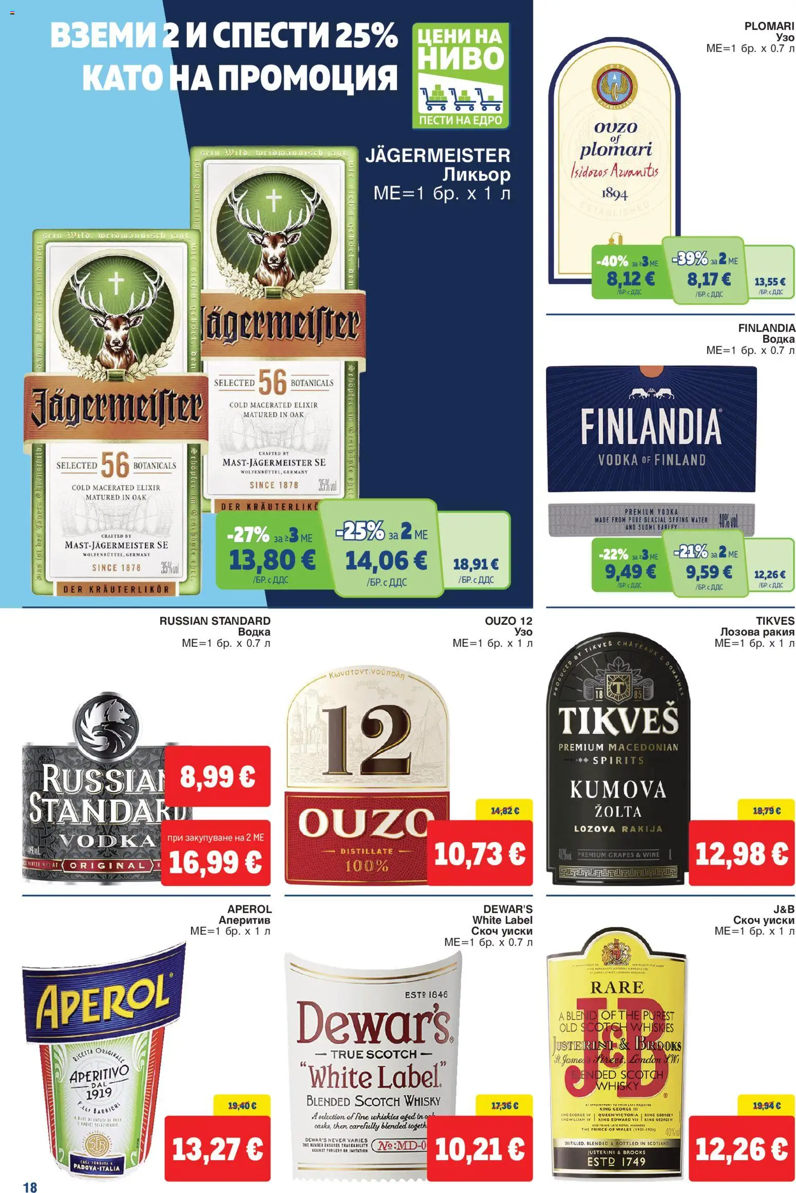 {H1} | Страница: 18 | Продукти: Водка, Уиски, Скоч уиски, Ракия