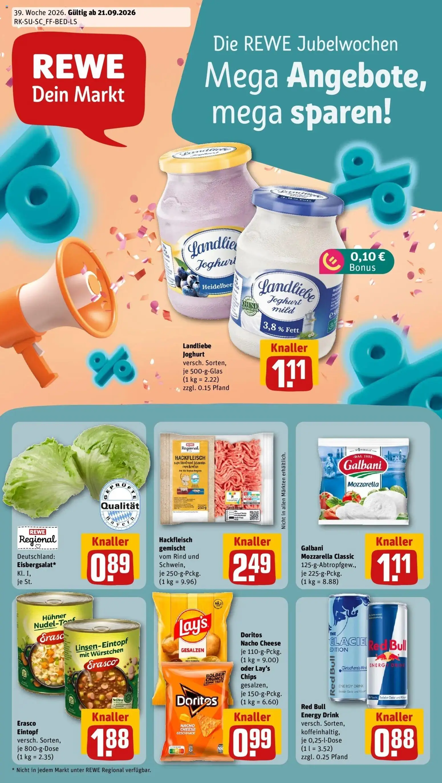 REWE Prospekt ab 21.09.2026 zum Blättern » Angebote | Seite: 1