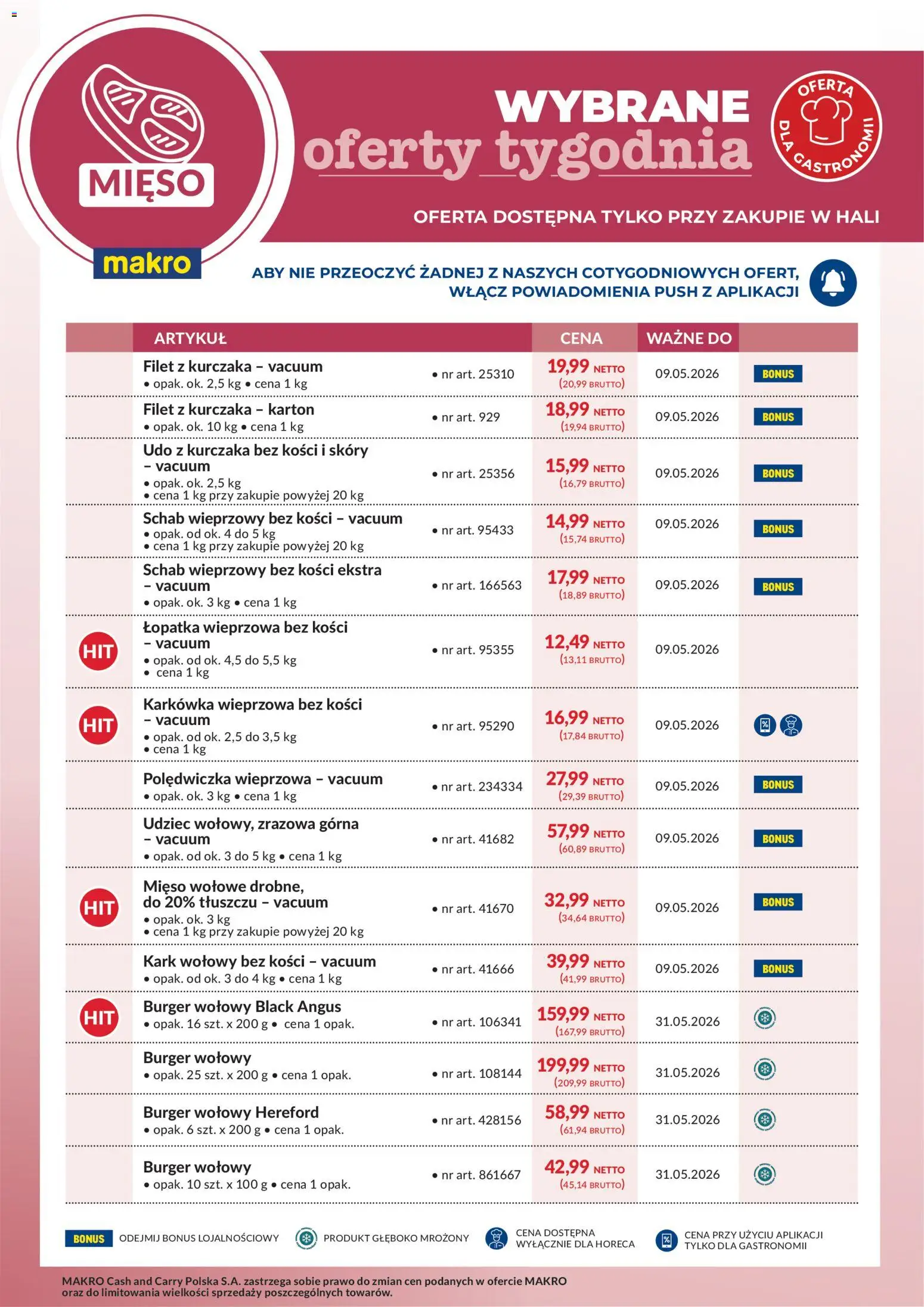 Makro gazetka - Wybrane oferty tygodnia od 04.05.2026 | Strona: 1 | Produkty: Karkówka, Schab, Schab wieprzowy, Polędwiczka wieprzowa