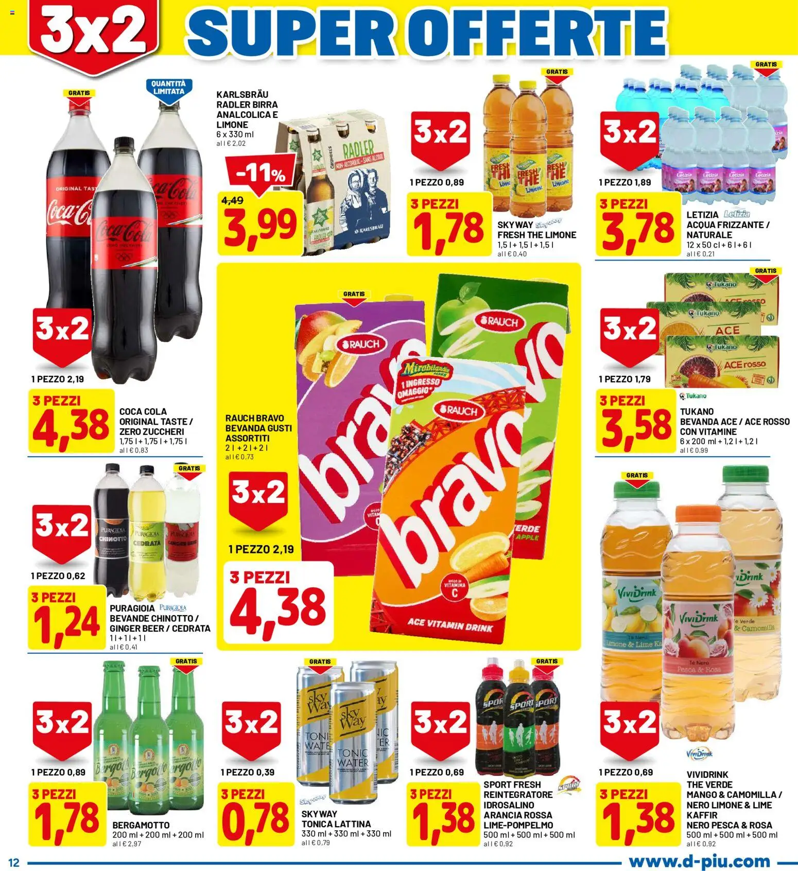 Volantino D Più del 08.06.2026 | Pagina: 12 | Prodotti: Chinotto, Limone, Mango, Cedrata