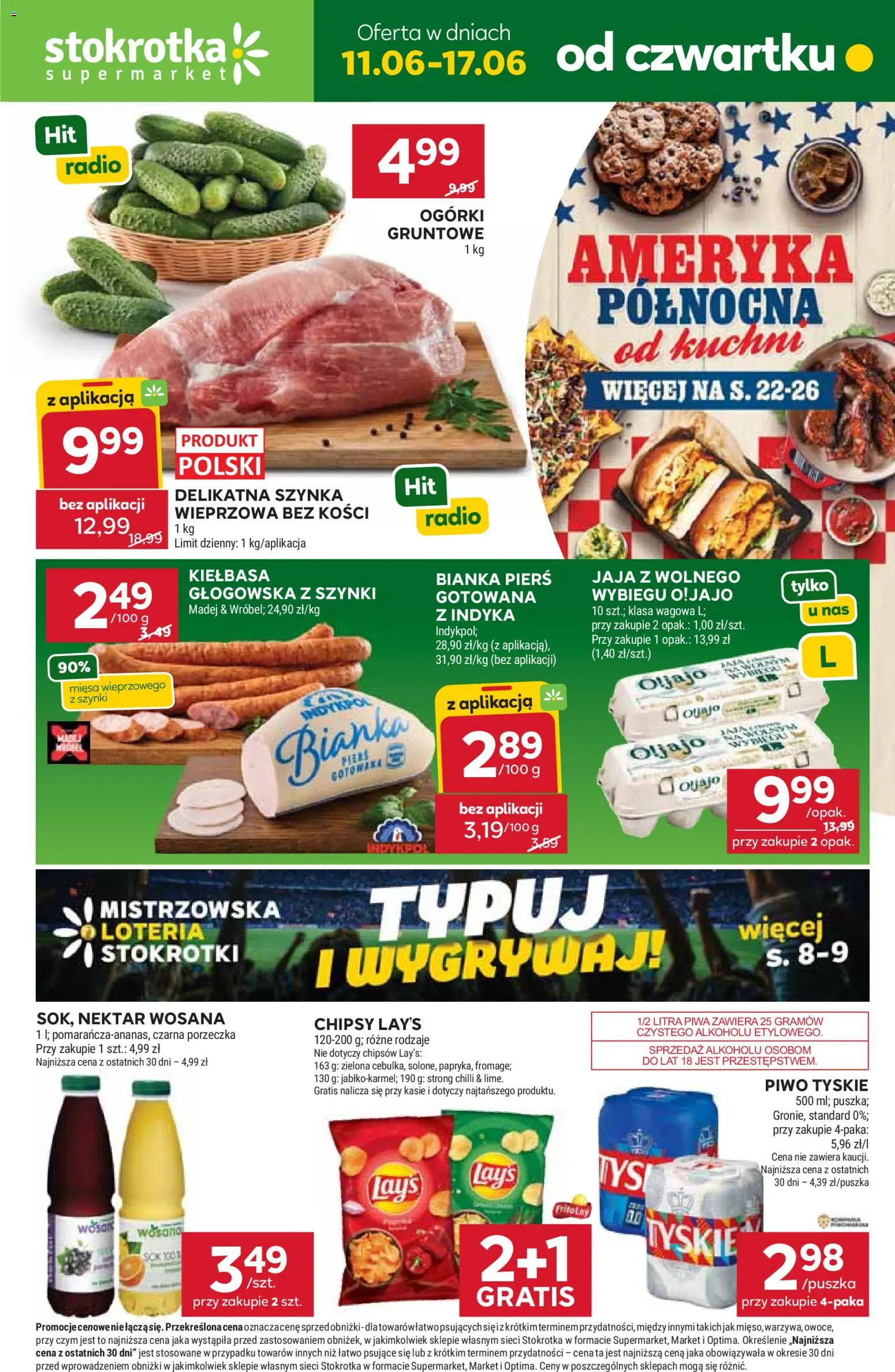 Stokrotka gazetka od 11.06.2026 | Strona: 1 | Produkty: Chipsy, Stokrotka, Porzeczka, Ogórki gruntowe