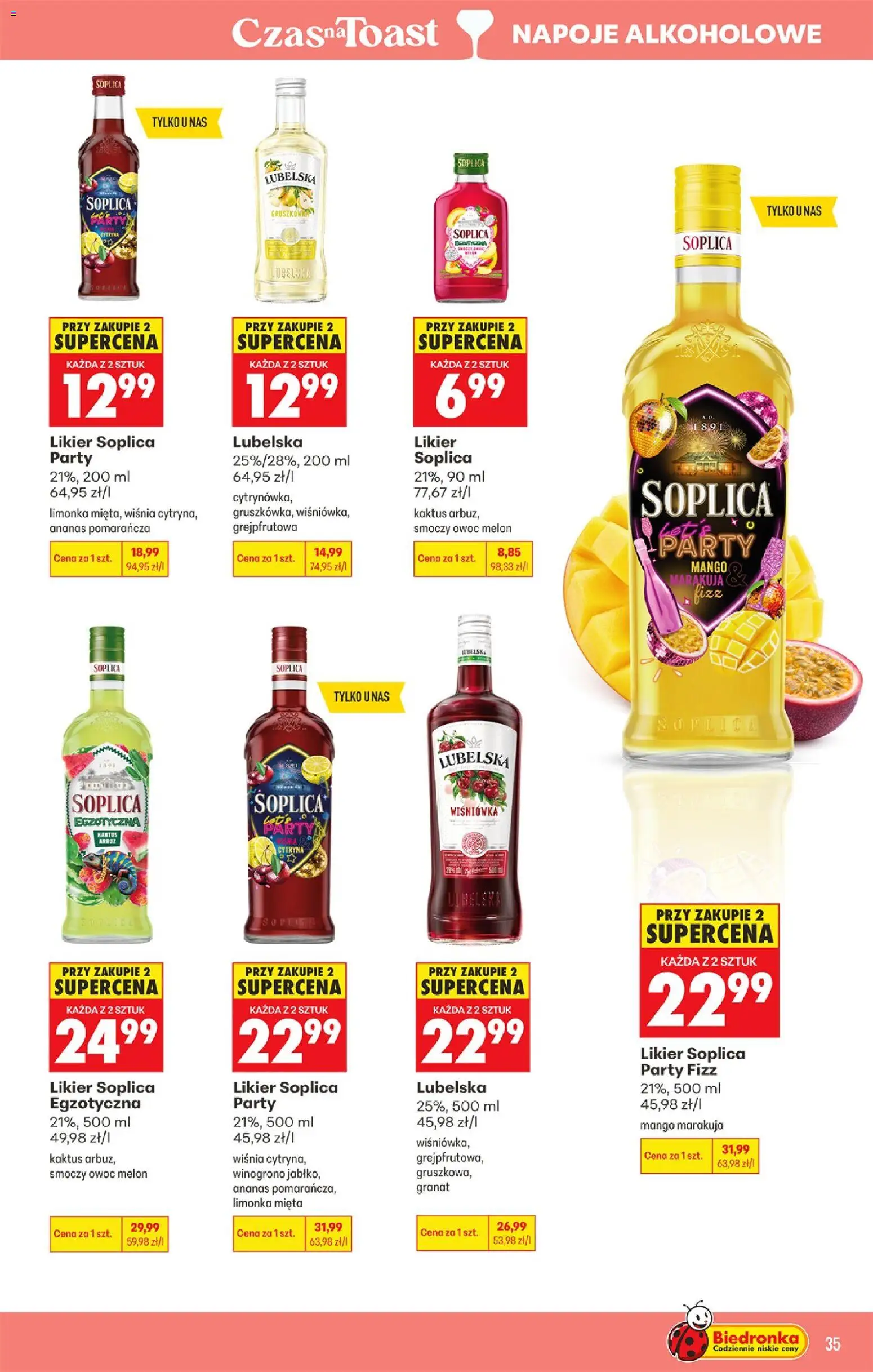 Biedronka gazetka - Czas na toast od 21.09.2026 | Strona: 37 | Produkty: Cytryna, Limonka, Winogrono, Smoczy owoc