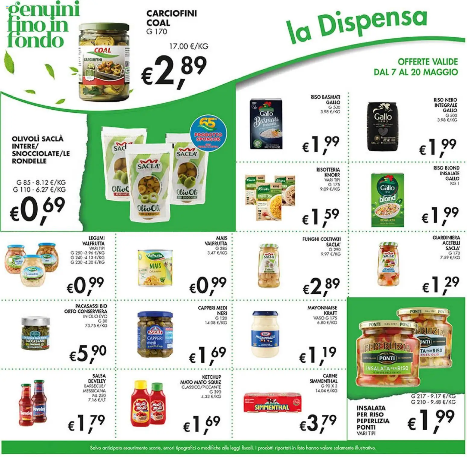 Volantino Coal del 07.05.2026 | Pagina: 23 | Prodotti: Legumi, Riso Basmati, Ketchup, Olive