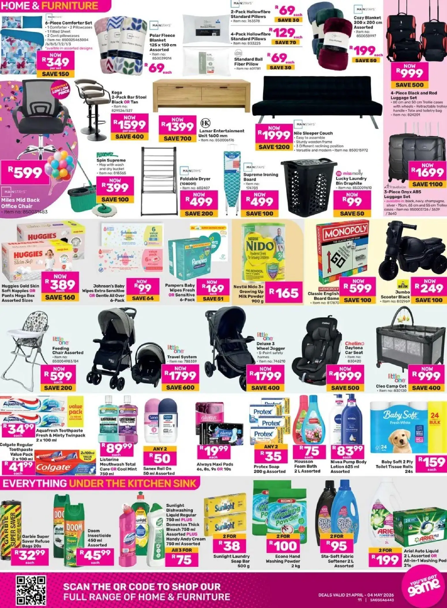 New Game catalogue – valid from 21.04.2026 | Page: 11 | Products: Frame, Box, Foam, Lotion