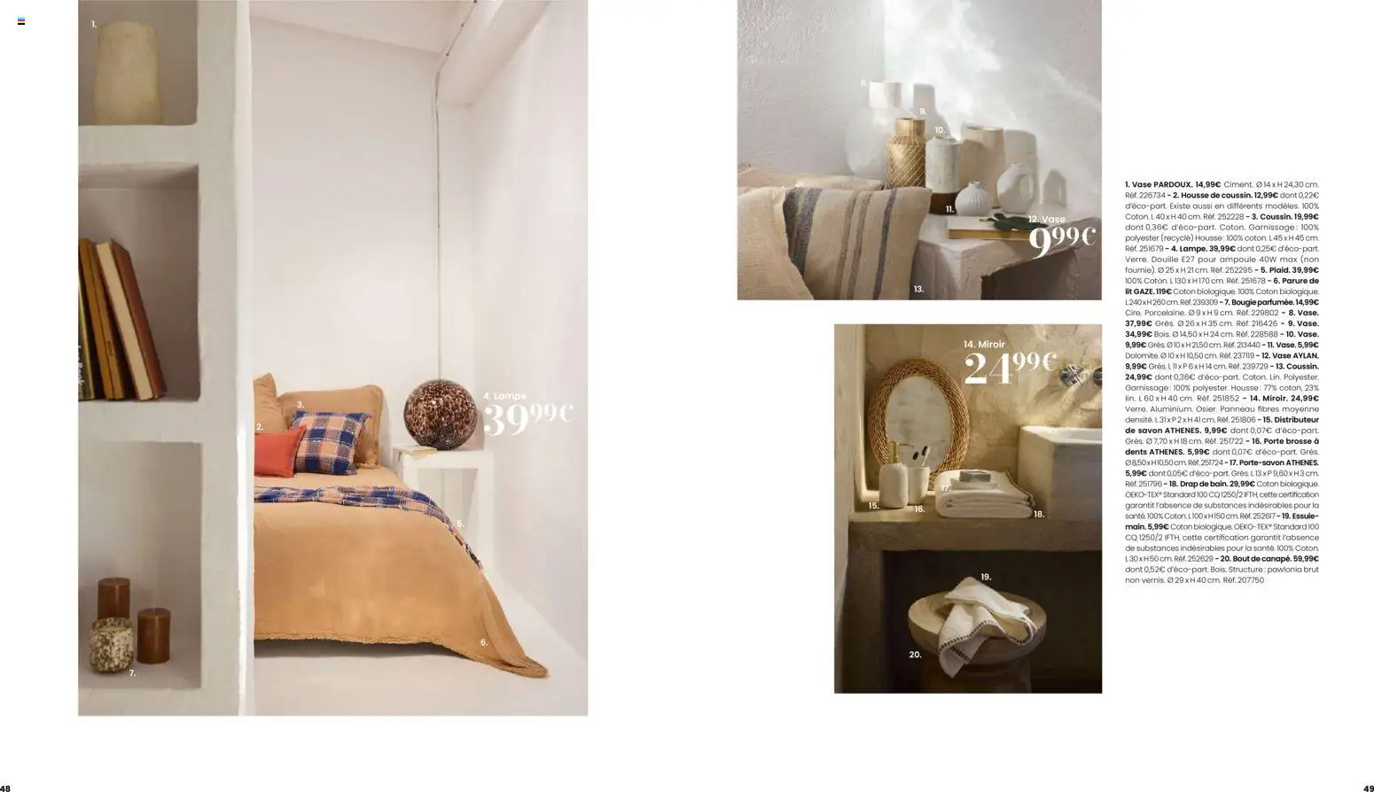 {H1} | Page: 25 | Produits: Coton, Parure de lit, Porte, Lit
