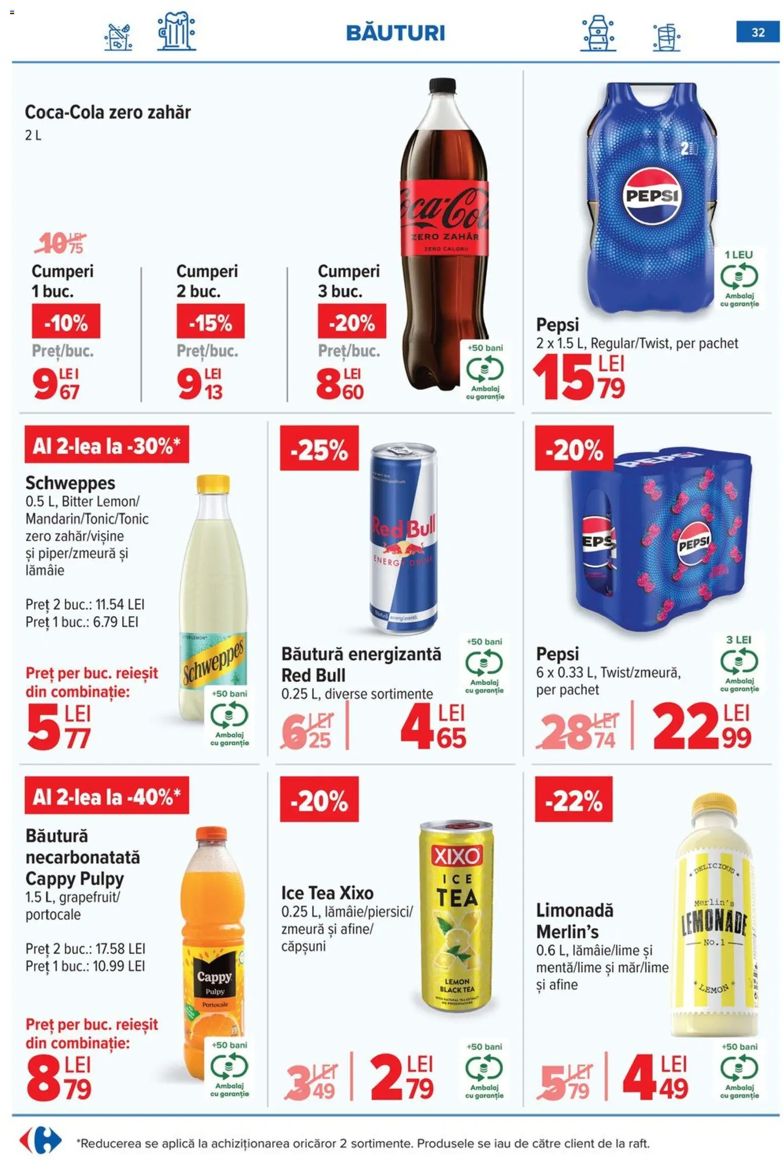Noul catalog Carrefour – valabil de la 10.06.2026 | Pagină: 32 | Produse: Sıcak su torbası, Băutură energizantă, Portocale, Zahăr