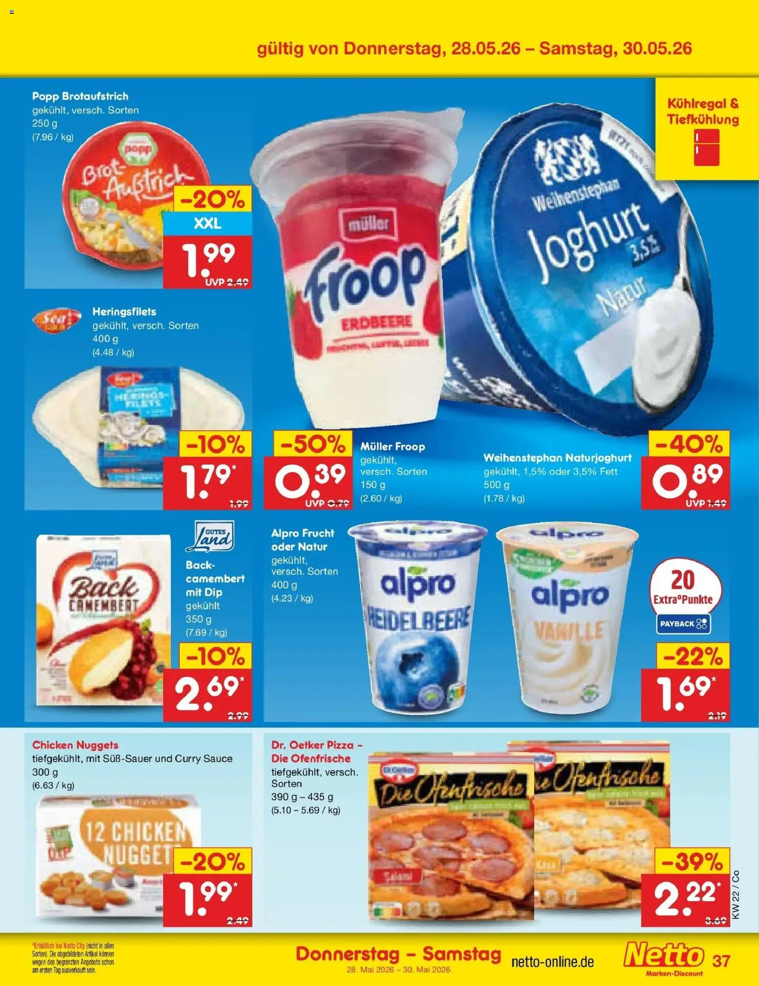 Netto Marken-Discount Prospekt Bitterfeld-Wolfen – gültig ab 26.05.2026 | Seite: 45 | Produkte: Joghurt, Ofenfrische, Brot, Pizza