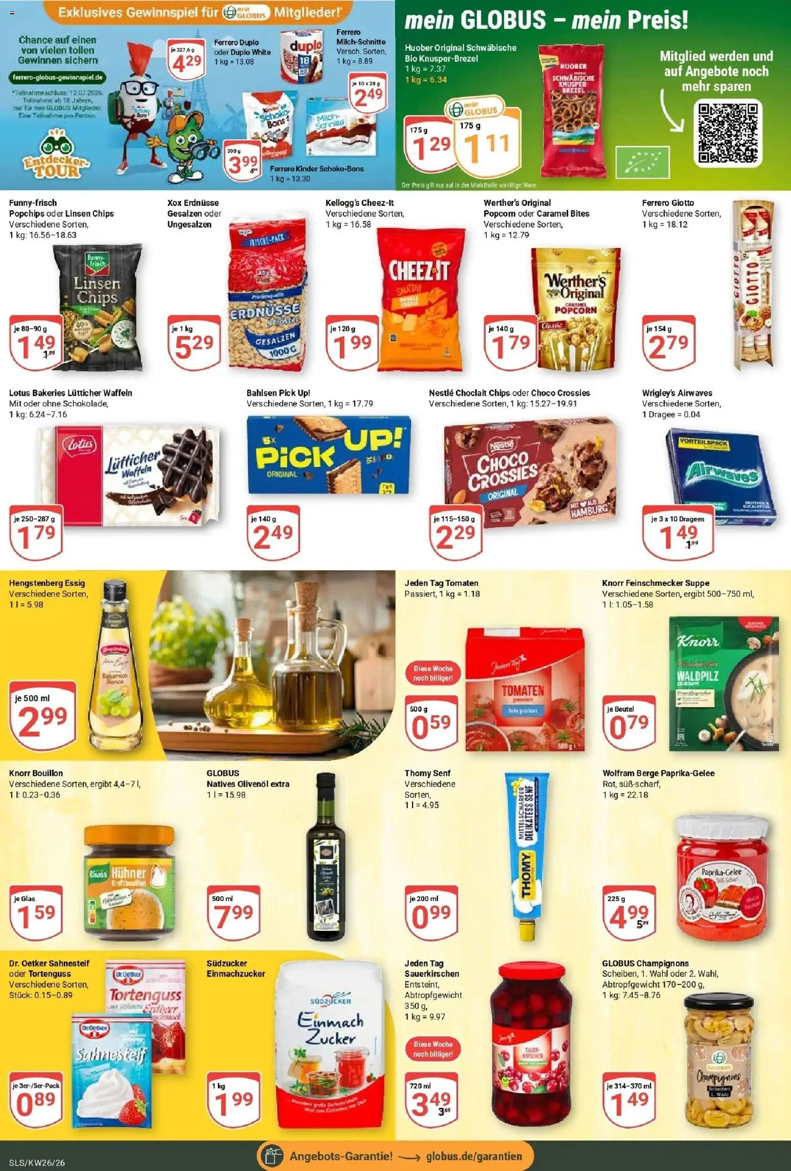 Globus Prospekt Saarlouis – gültig ab 21.06.2026 | Seite: 17 | Produkte: Balsamico, Kellogg's, Zucker, Chips