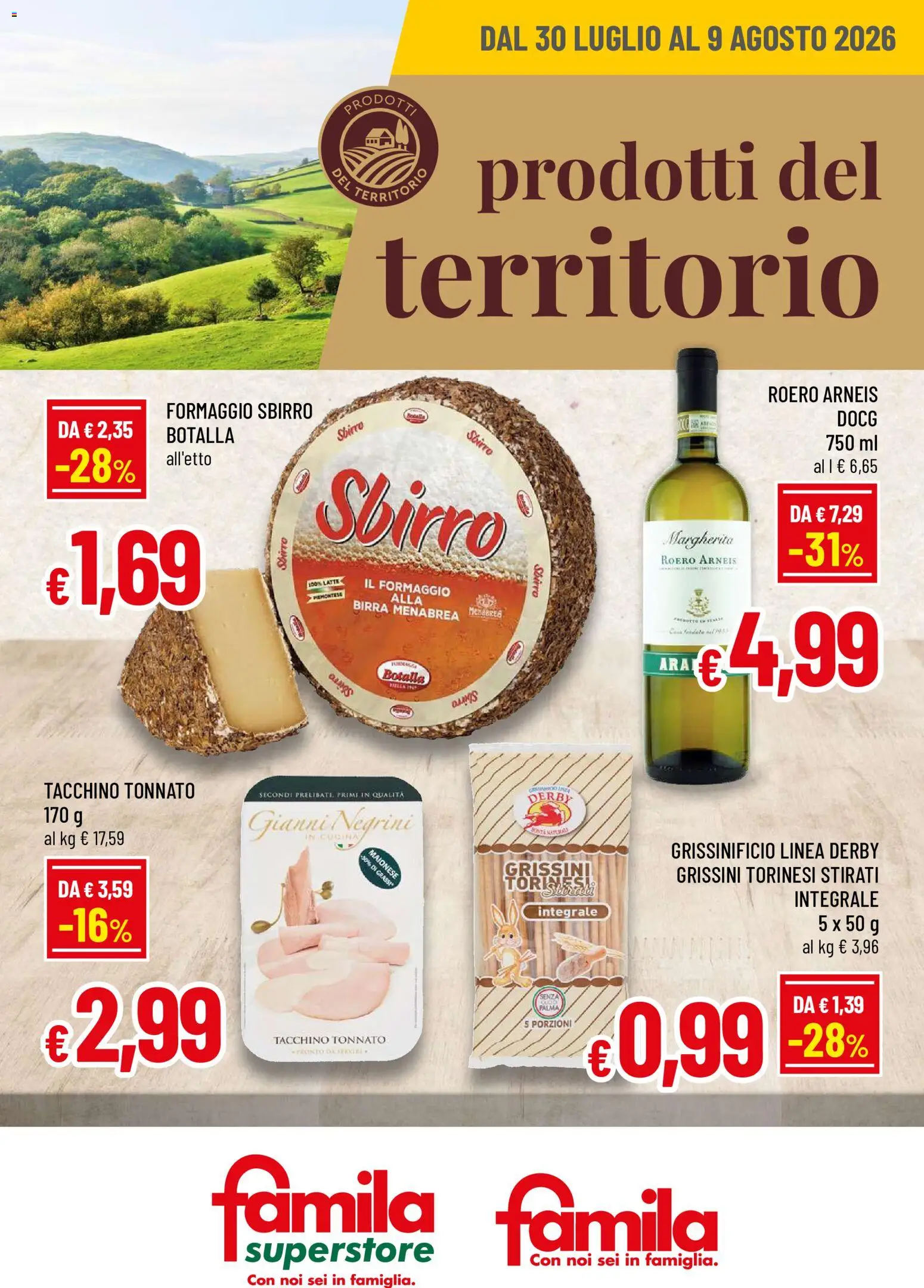 Volantino Famila del 30/07/2026 | Pagina: 1 | Prodotti: Birra, Maionese, Latte, Formaggio