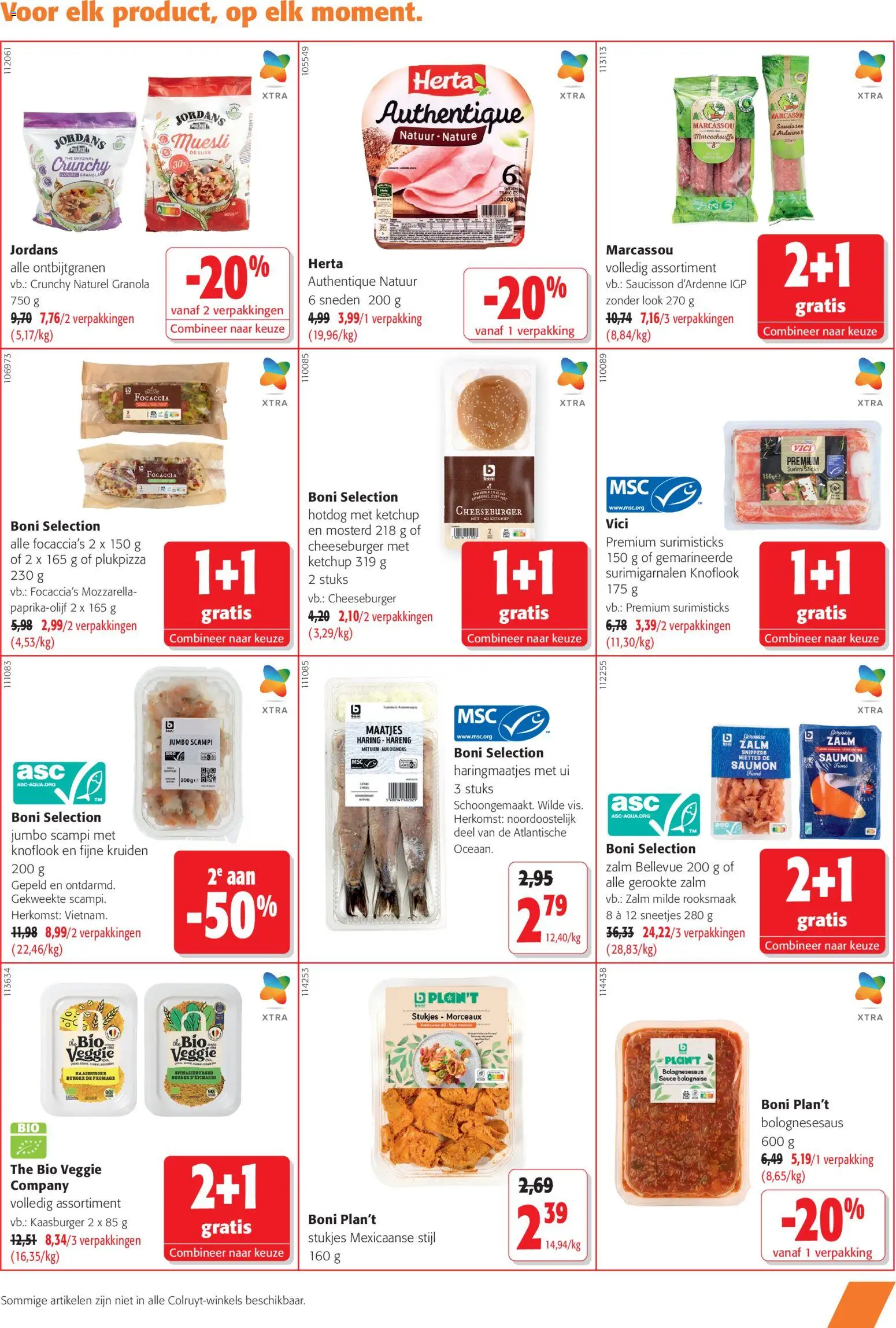 {H1} | Pagina: 9 | Producten: Cheeseburger, Zalm, Muesli, Mozzarella