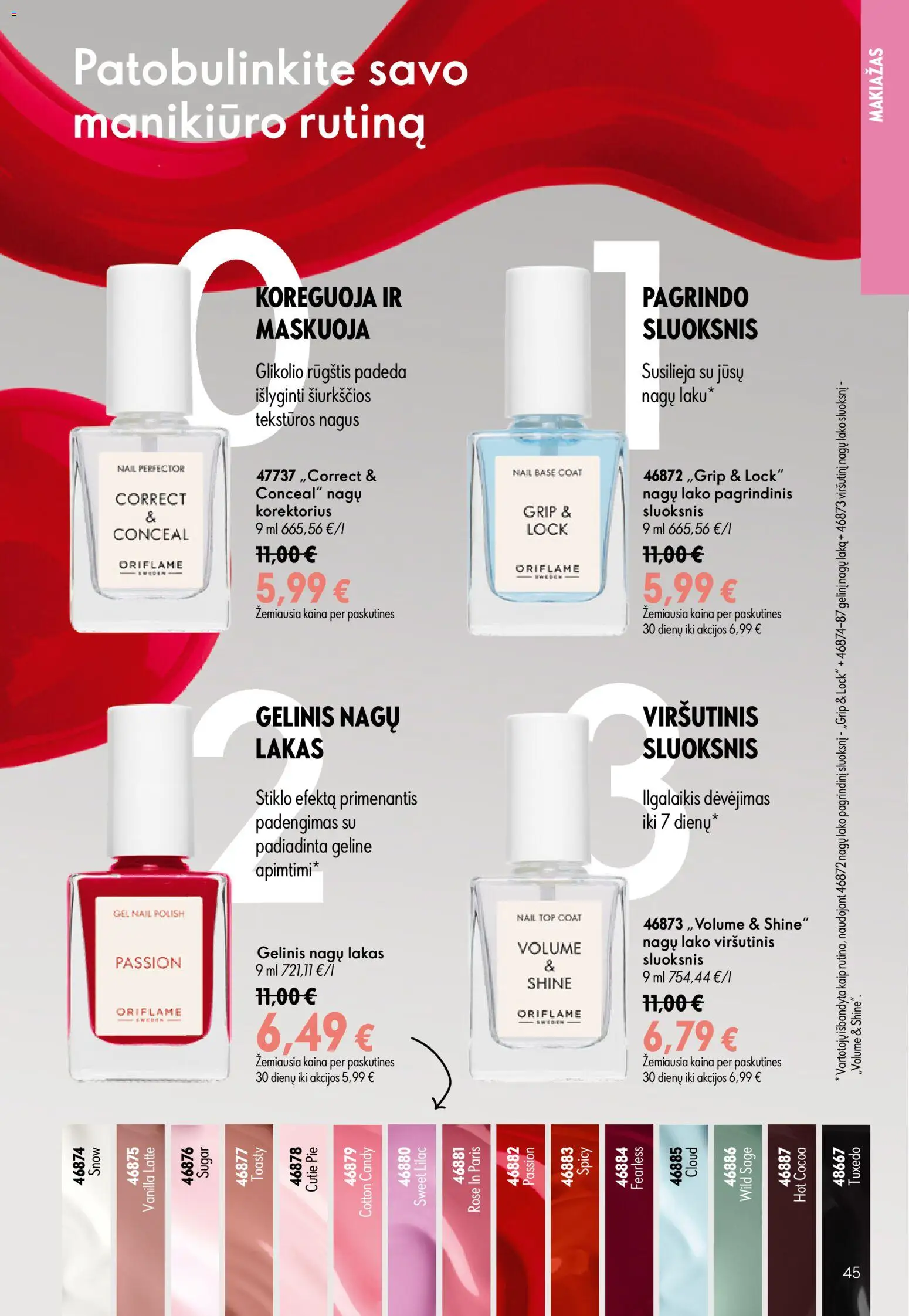 Oriflame akcijos nuo 2026.07.15 | Puslapis: 45 | Prekių: Makiažas