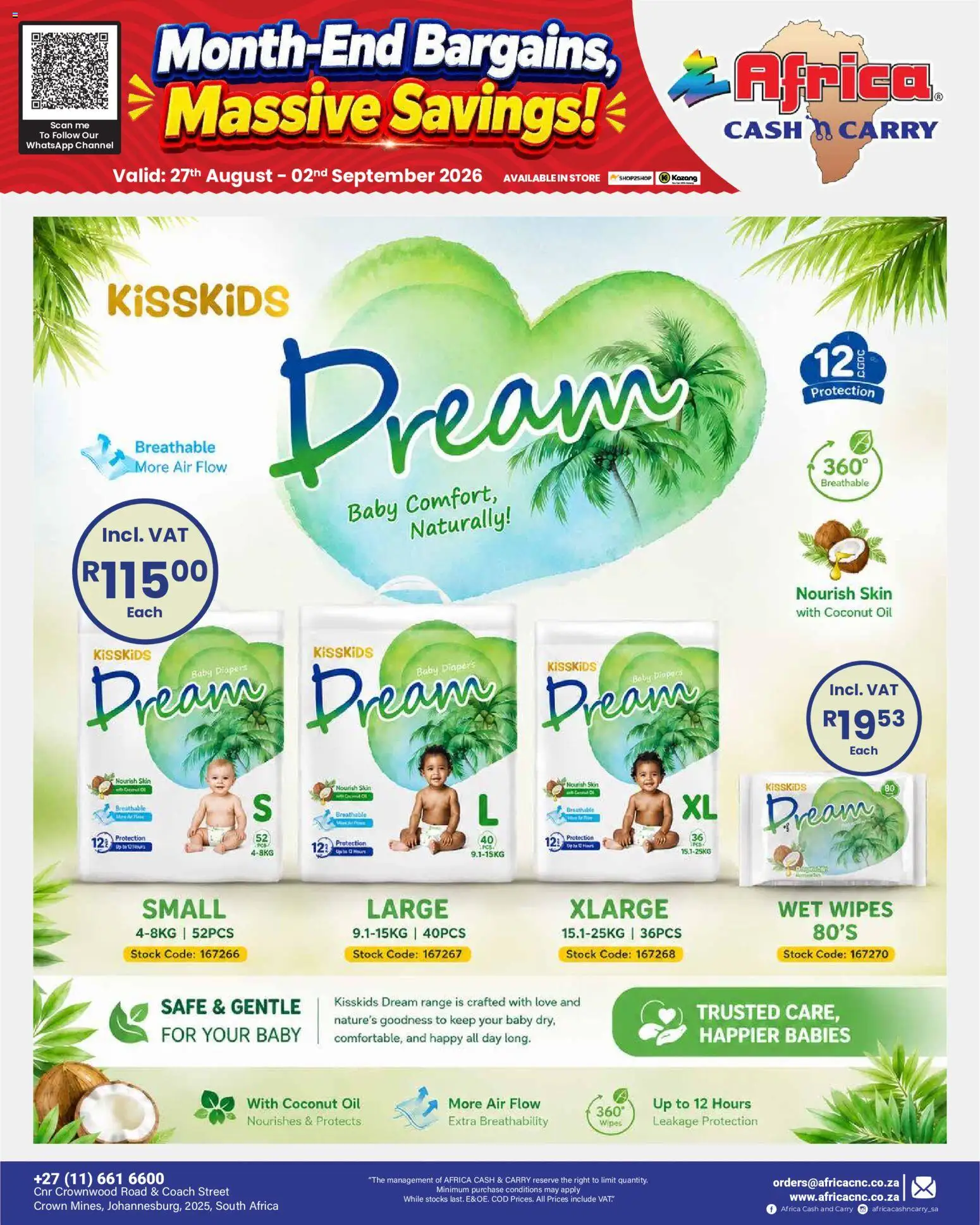 New Africa Cash & Carry catalogue – valid from 27/08/2026 | Page: 11 | Products: Oil, Stock, Coconut oil