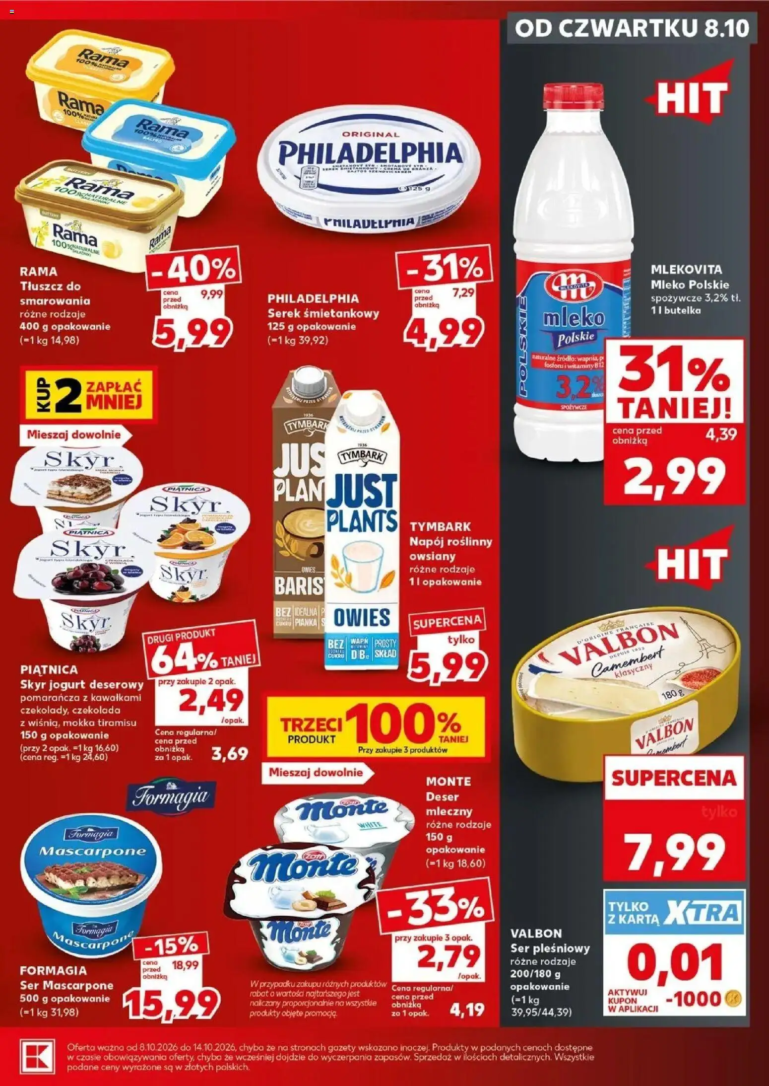 Kaufland gazetka - Mocny start od 12.10.2026 - od jutra PDF | Strona: 21 | Produkty: Serek, Rama, Napój roślinny, Ser