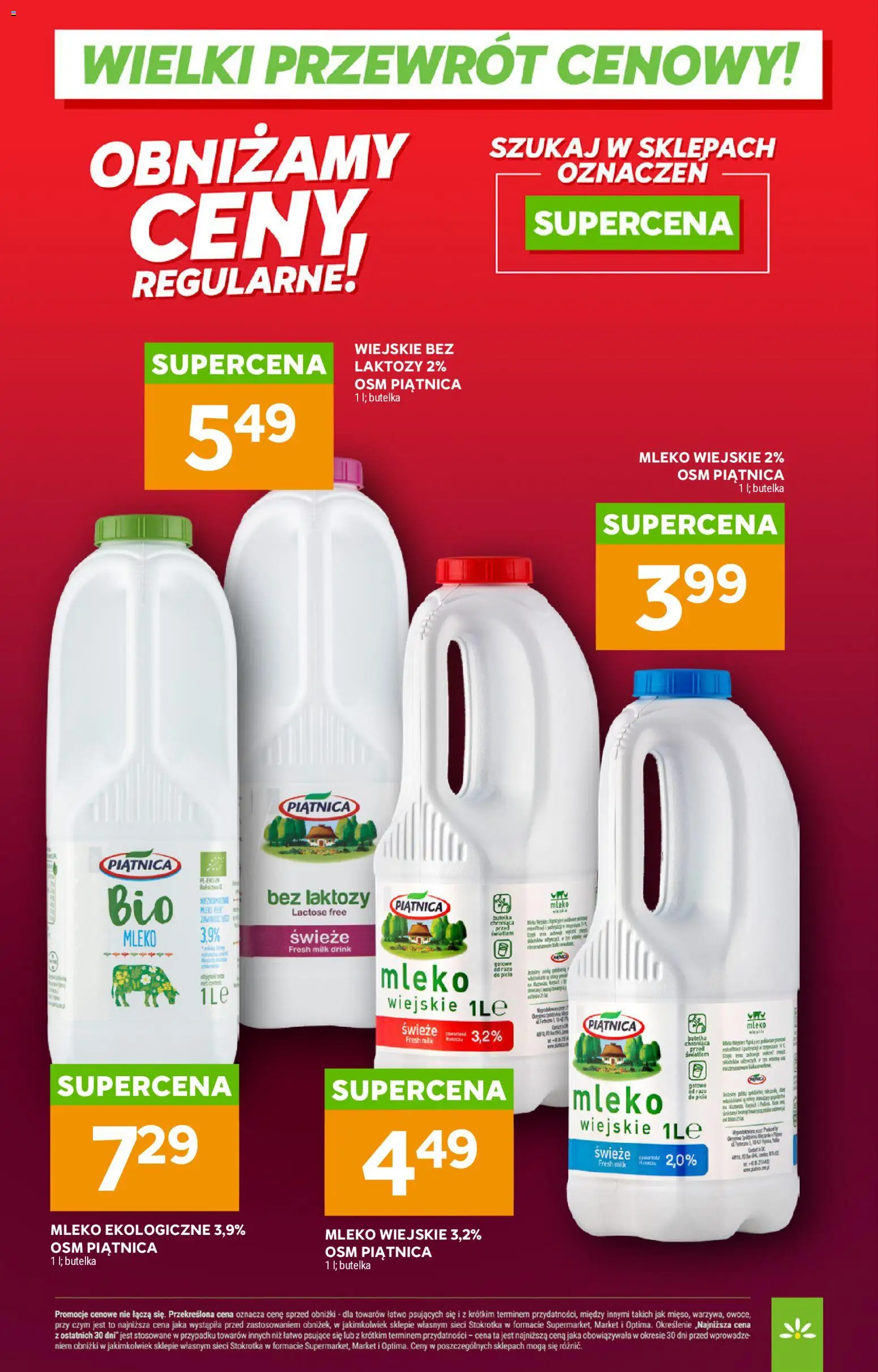 Stokrotka gazetka - Wielki przewrót cenowy od 02.05.2026 | Strona: 12 | Produkty: Bez laktozy, Stokrotka, Mleko