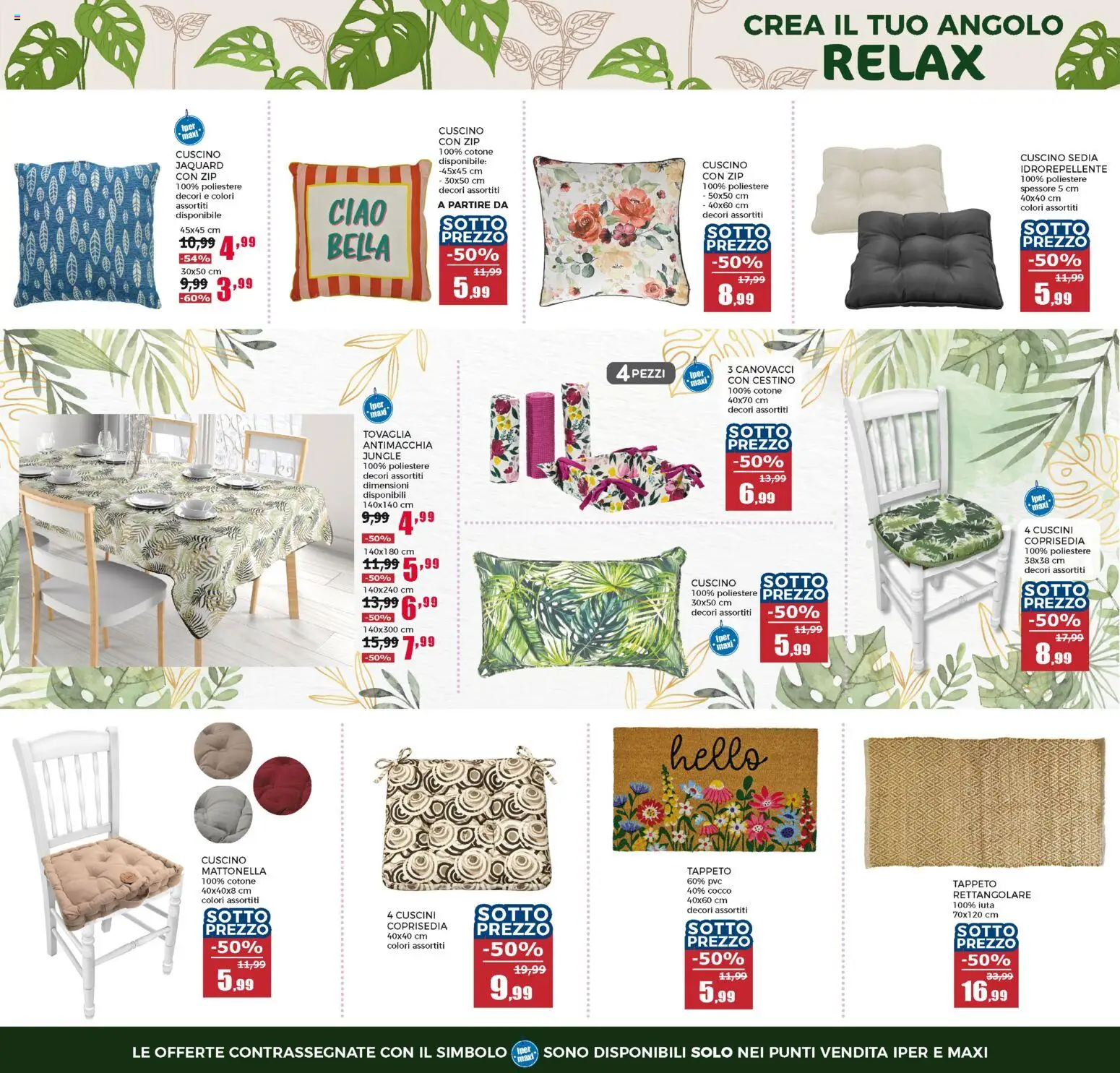 Volantino Happy Casa del 15.04.2026 | Pagina: 15 | Prodotti: Cuscino, Sedia, Coprisedia, Tappeto