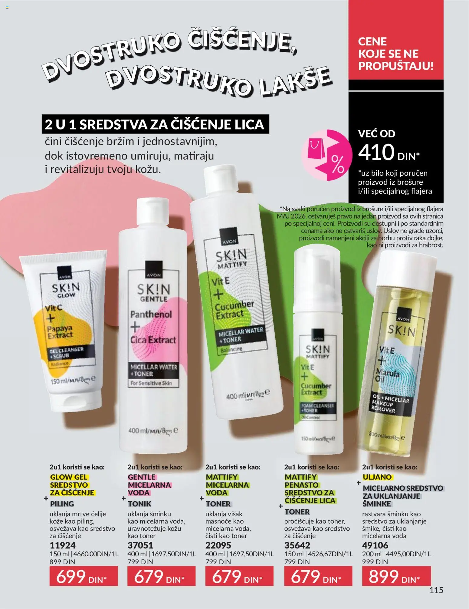 AVON katalog - važi od 01.05.2026 | Strana: 115 | Proizvode: Voda, Piling, Toner, Tonik