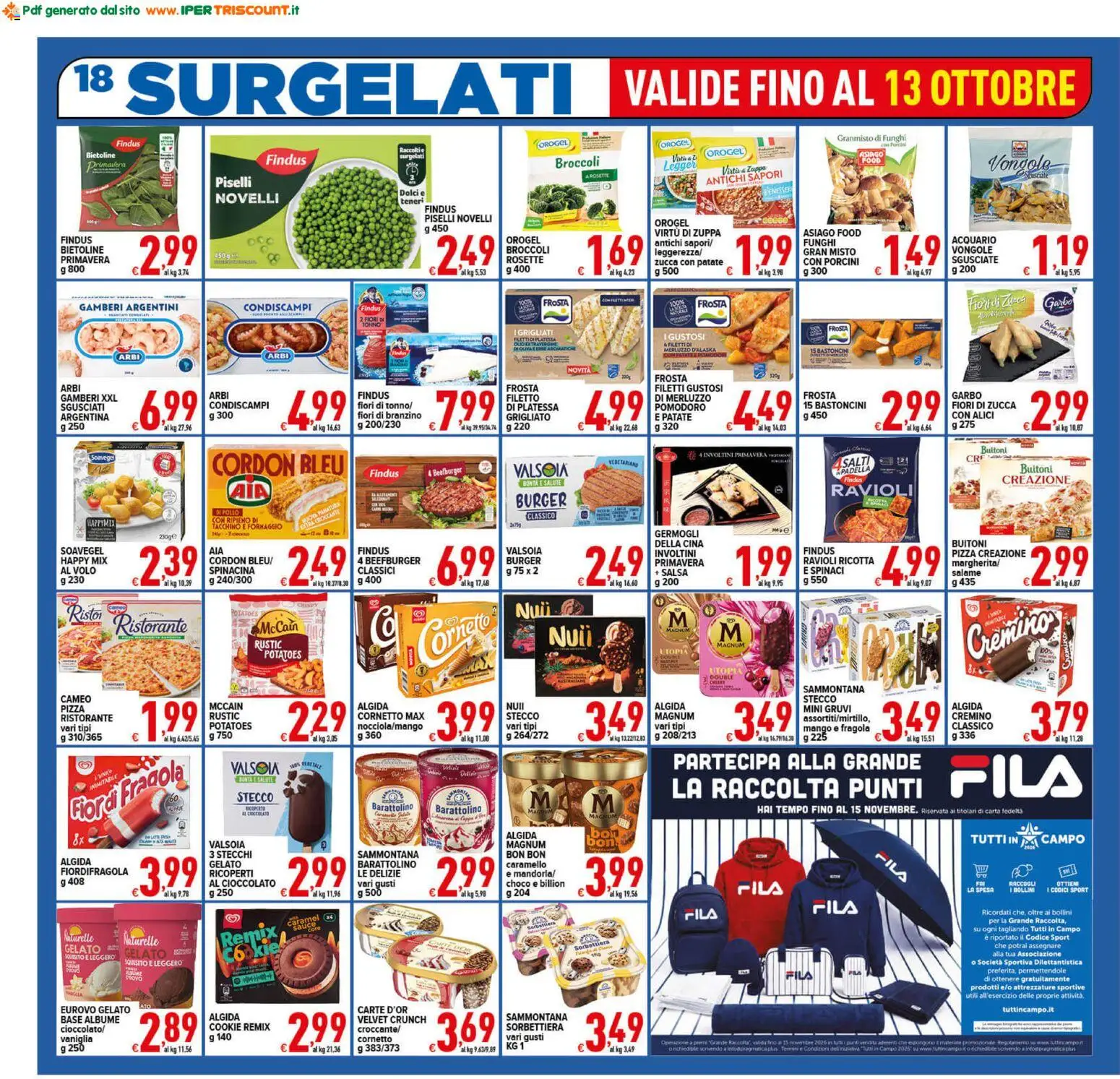 Volantino Ipertriscount del 02/10/2026 | Pagina: 18 | Prodotti: Gamberi, Zucca, Ravioli, Alici