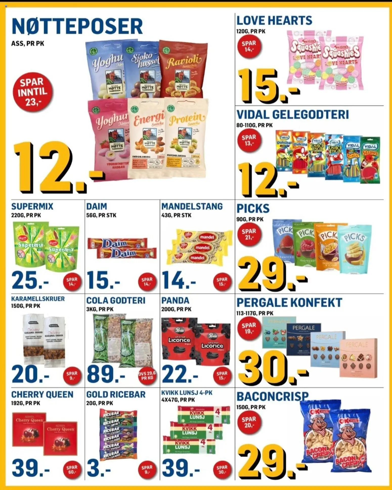 {H1} | Side: 3 | Produkter: Godteri, Jordbær, Snacks, Necessär