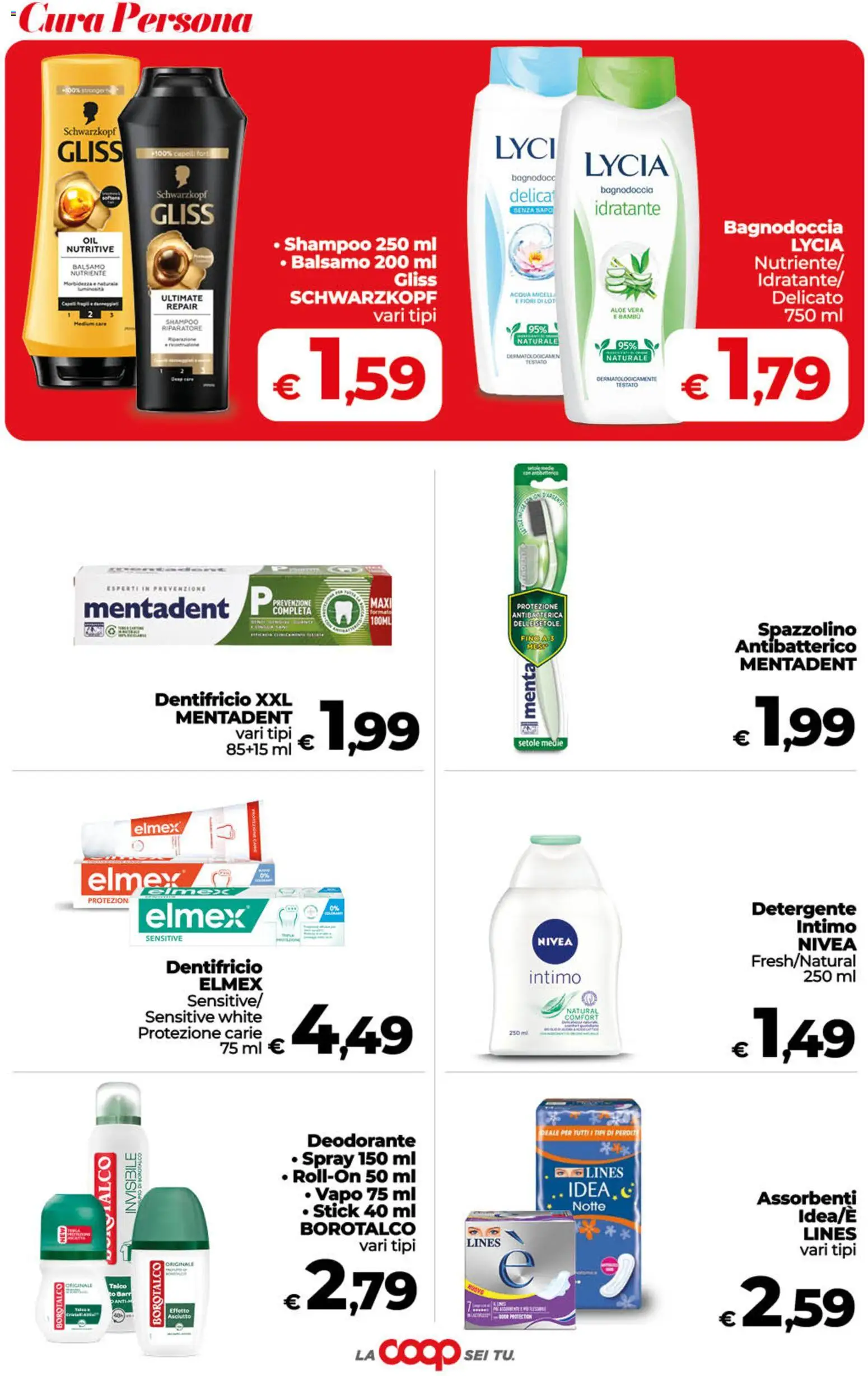 Volantino COOP del 23/10/2026 | Pagina: 37 | Prodotti: Deodorante, Talco, Assorbenti, Menta
