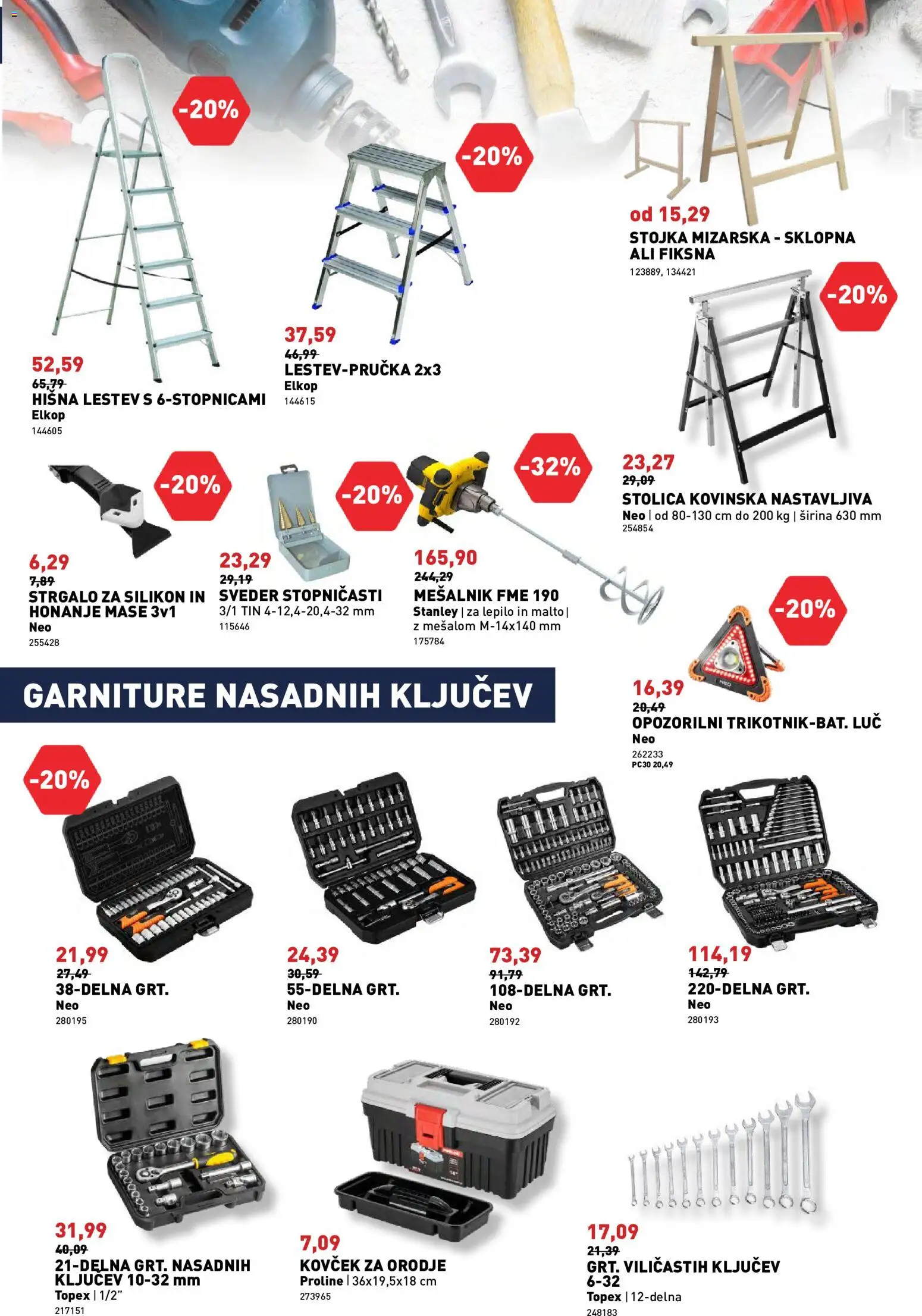 Novi Inpos katalog ponudbe – veljaven od 07.05.2026 | Stran: 23 | Izdelki: Mesalnik, Orodje, Stojka, Kovcek