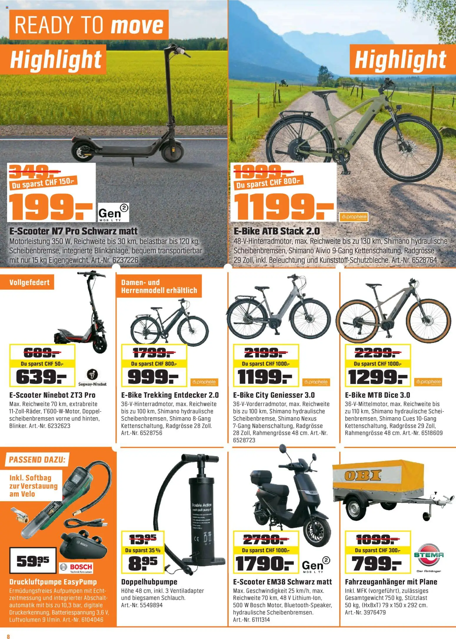 OBI - UNSERE SUPERDEALS! – gültig ab 04.08.2026 | Seite: 8 | Produkte: Bosch