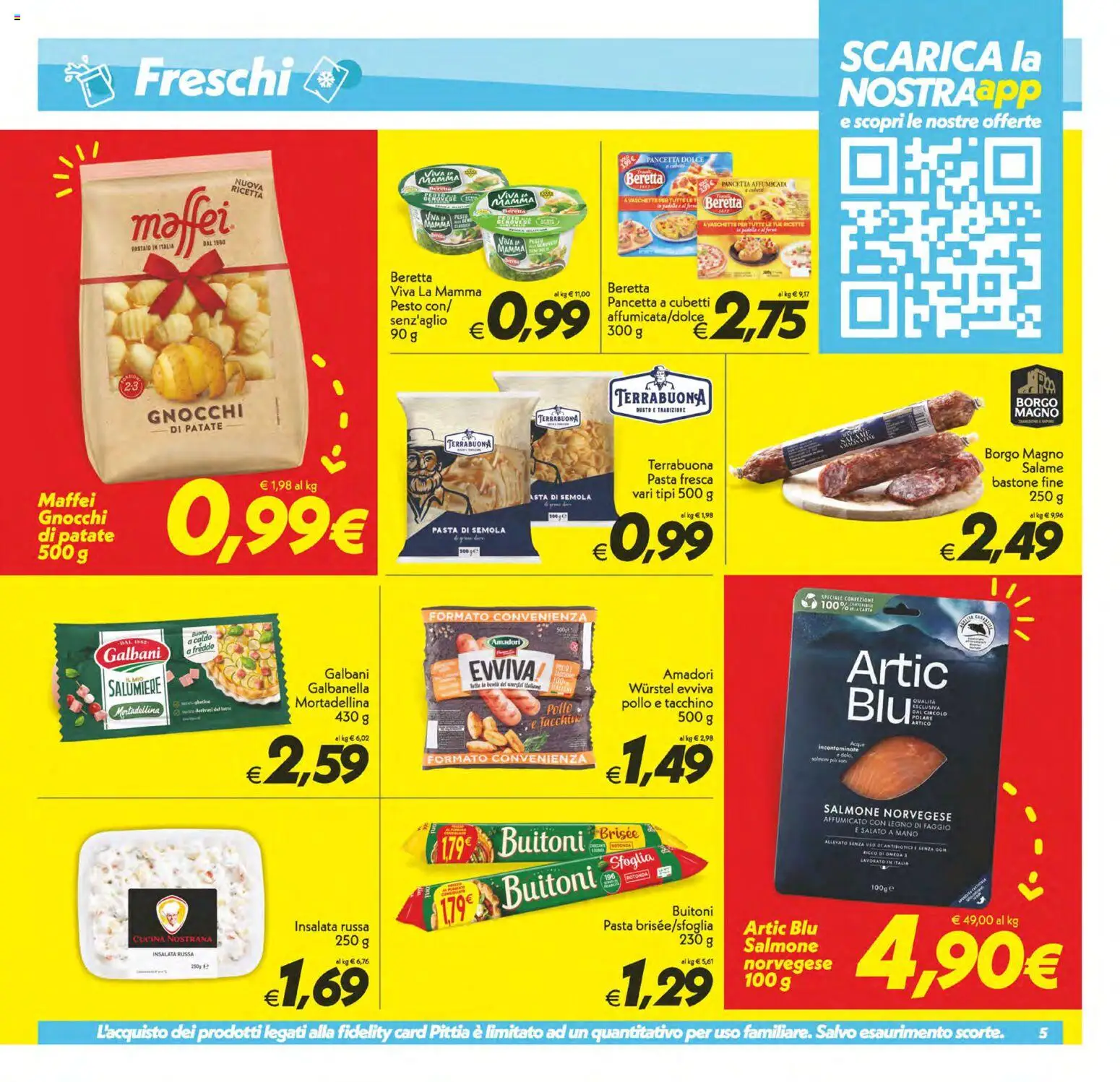 Volantino SuperConveniente del 13/10/2026 | Pagina: 5 | Prodotti: Salame, Pollo, Pancetta, Semola