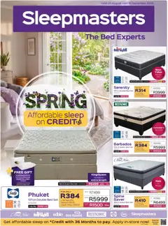 Sleepmasters specials catalogue – valid from 20/08/2026