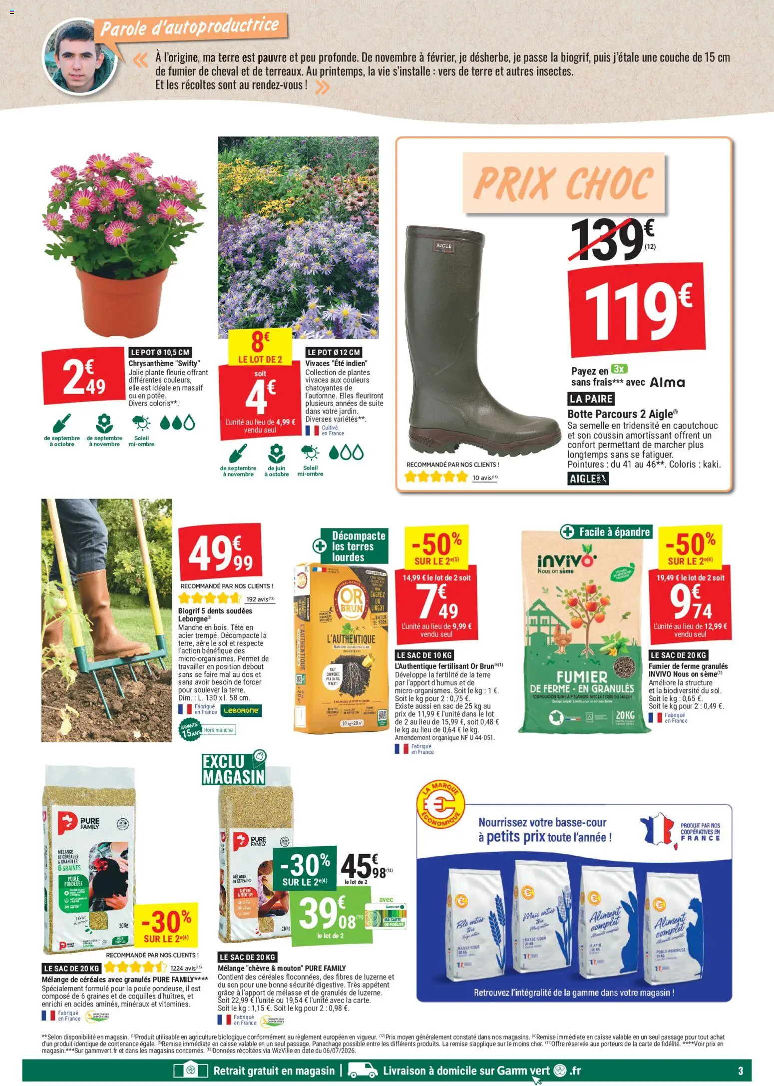 {H1} | Page: 3 | Produits: Sac, Fumier De Cheval, Plantes, Luzerne