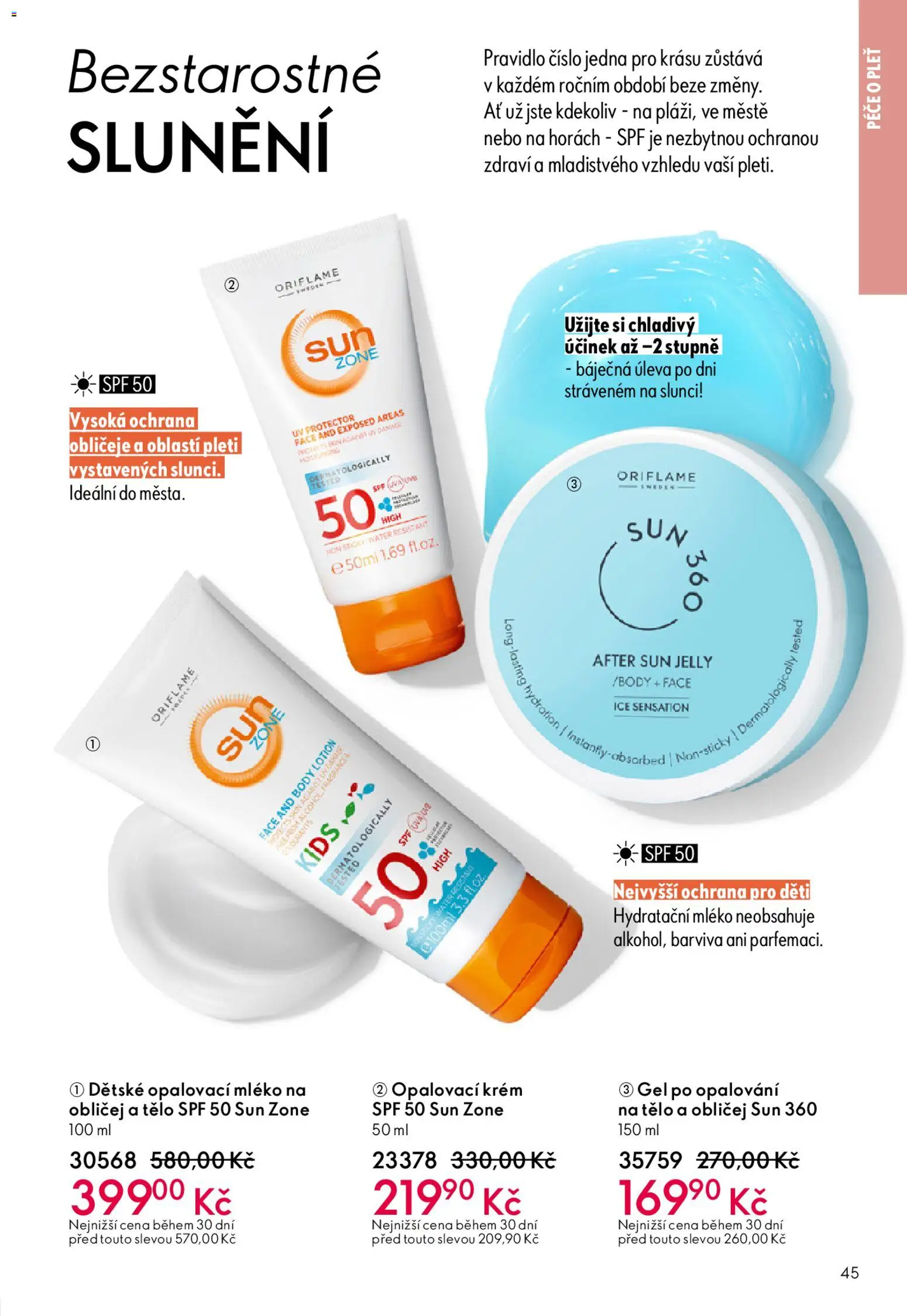 Oriflame katalog č. 05/2026 od 25.03.2026 | Strana: 45 | Produkty: Opalovací krém, Mléko, Krém, Body