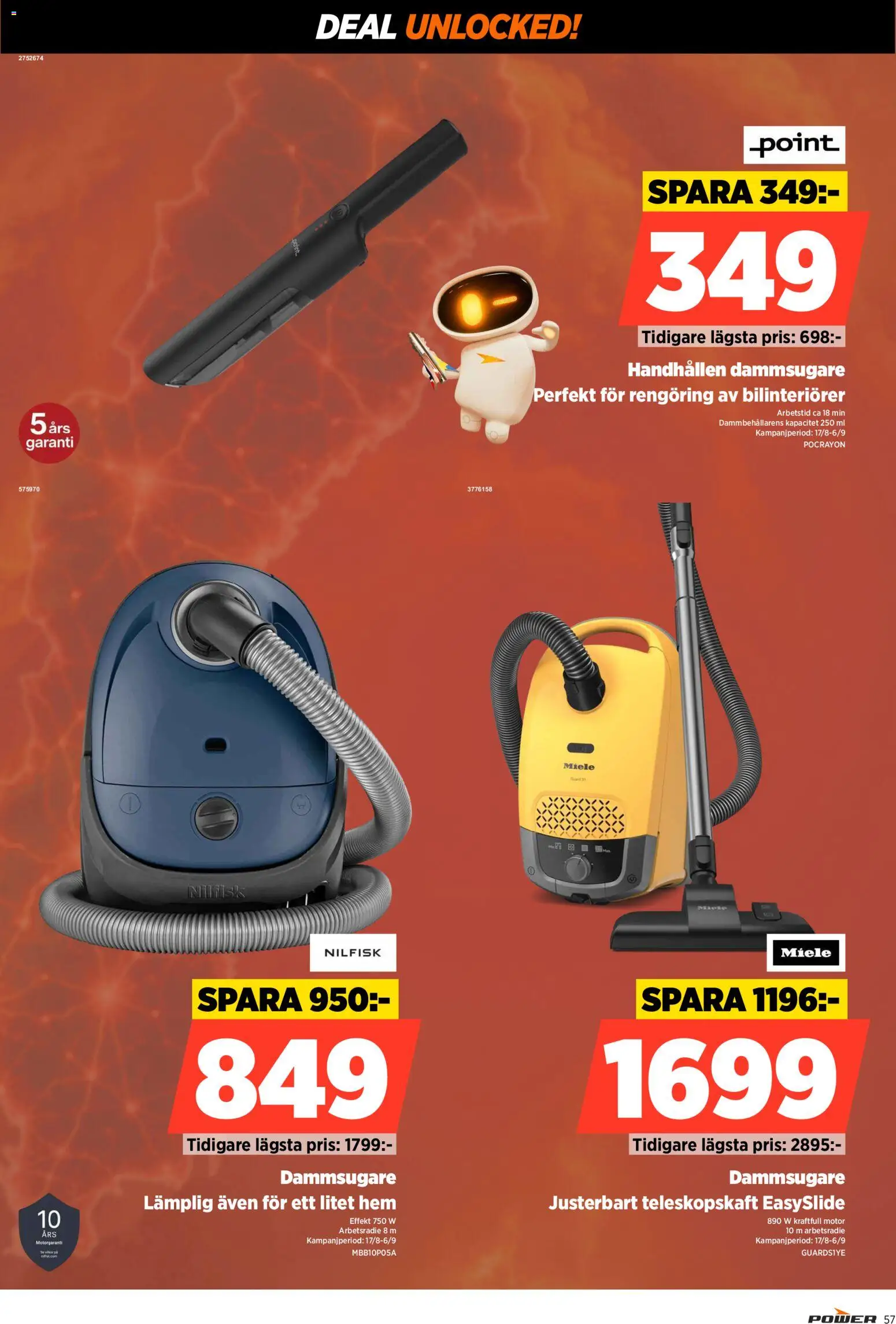 Power reklamblad aktuell från 31/08/2026 | Sida: 57 | Produkter: Dammsugare