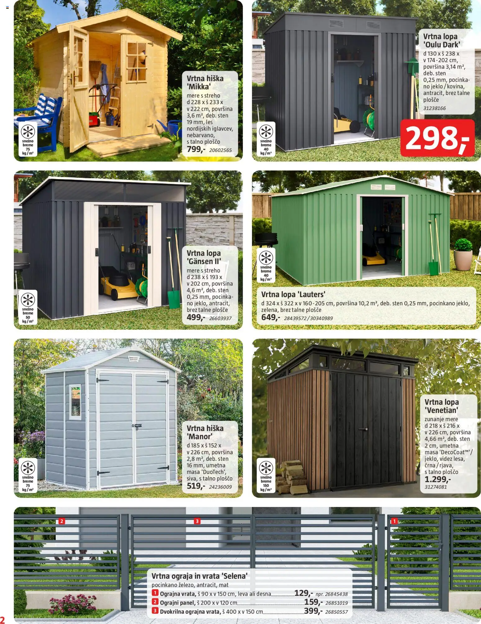 Novi Bauhaus katalog ponudbe – veljaven od 19.08.2026 | Stran: 2 | Izdelki: Ograja, Vrtna hiška, Talne plošče, Vrata