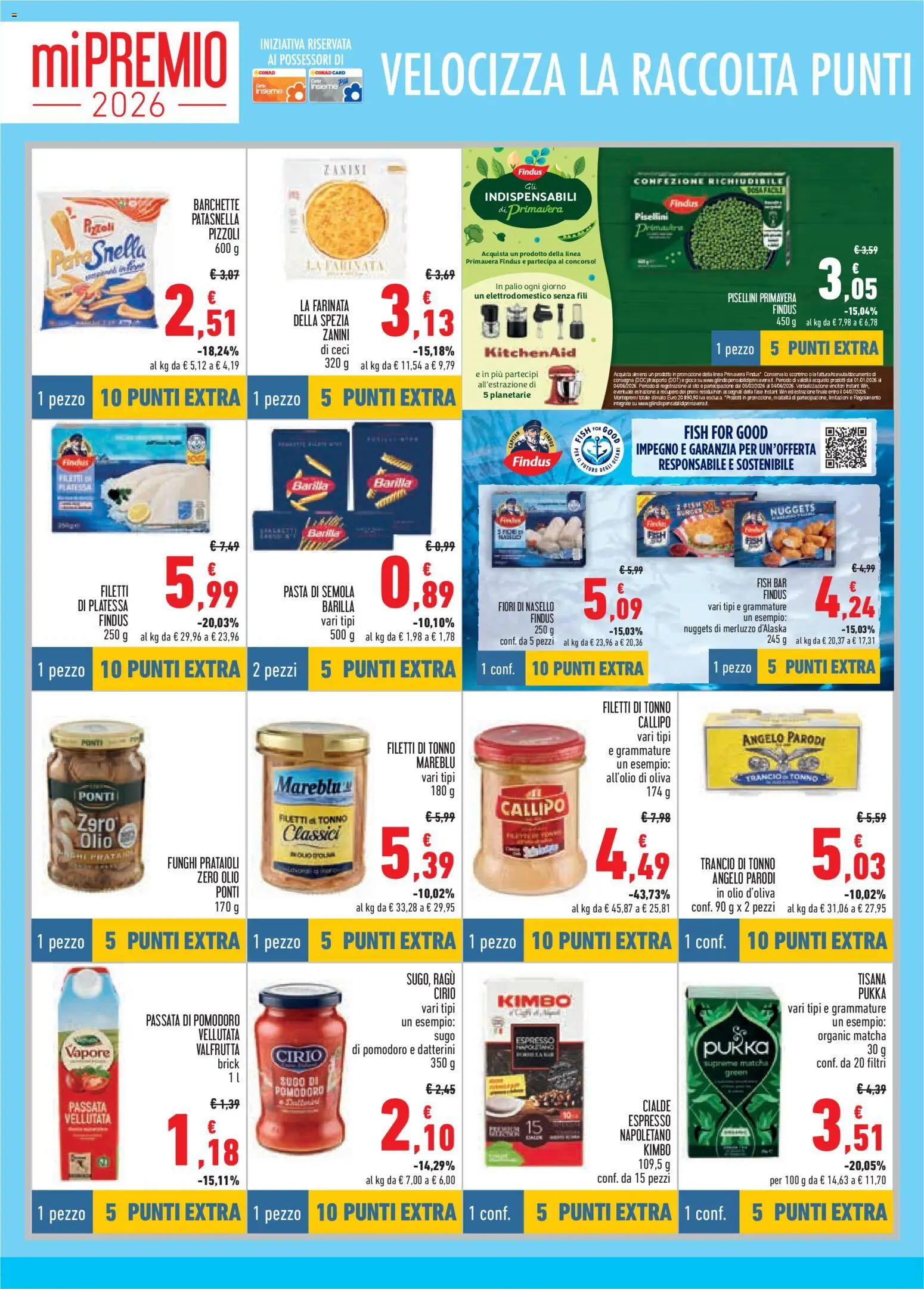 Volantino Conad del 23.04.2026 | Pagina: 6 | Prodotti: Merluzzo, Passata di pomodoro, Sugo, Nasello