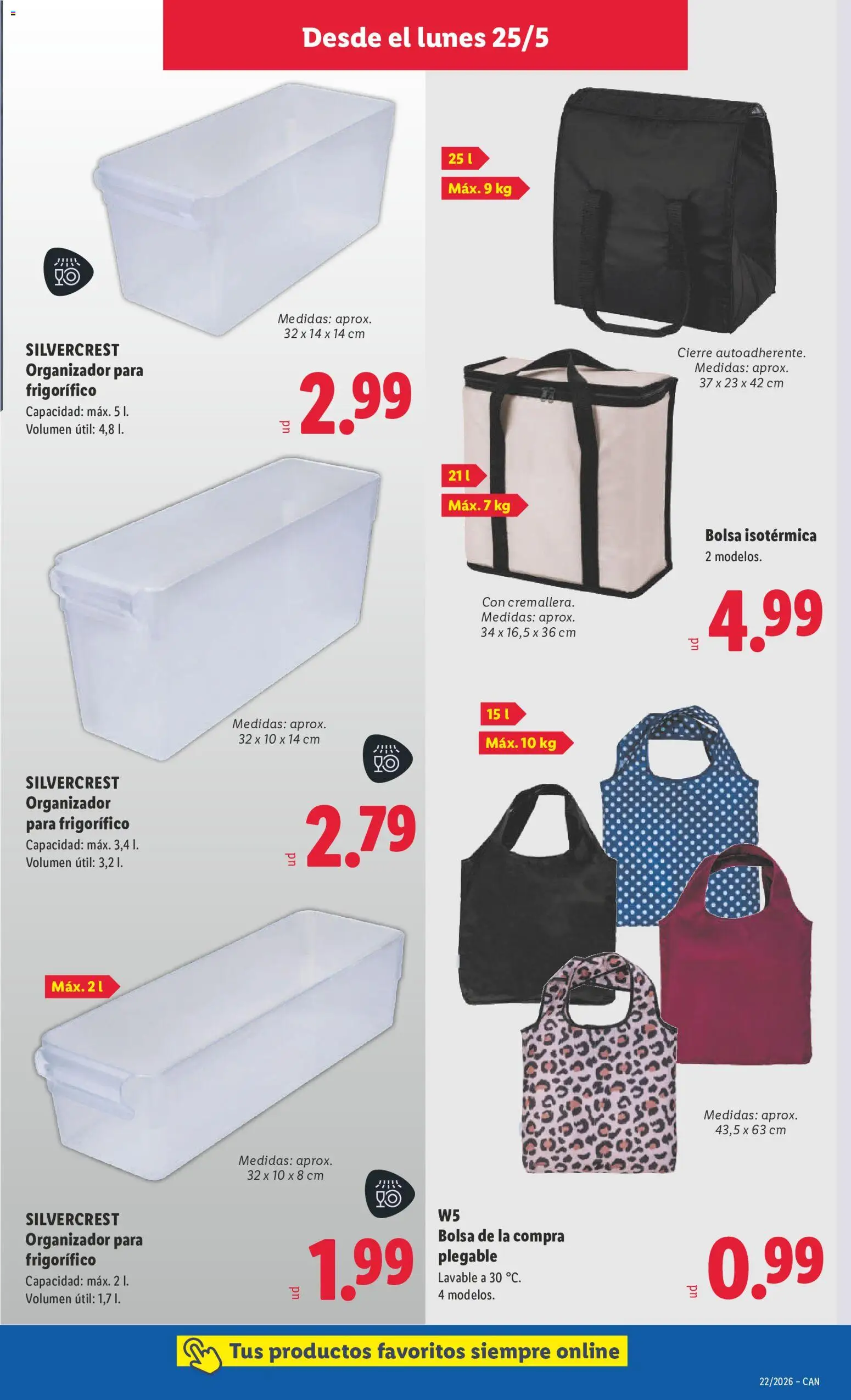 Lidl folleto de bazar │ válido desde el 25.05.2026 | Página: 13 | Productos: Organizador, Bolsa