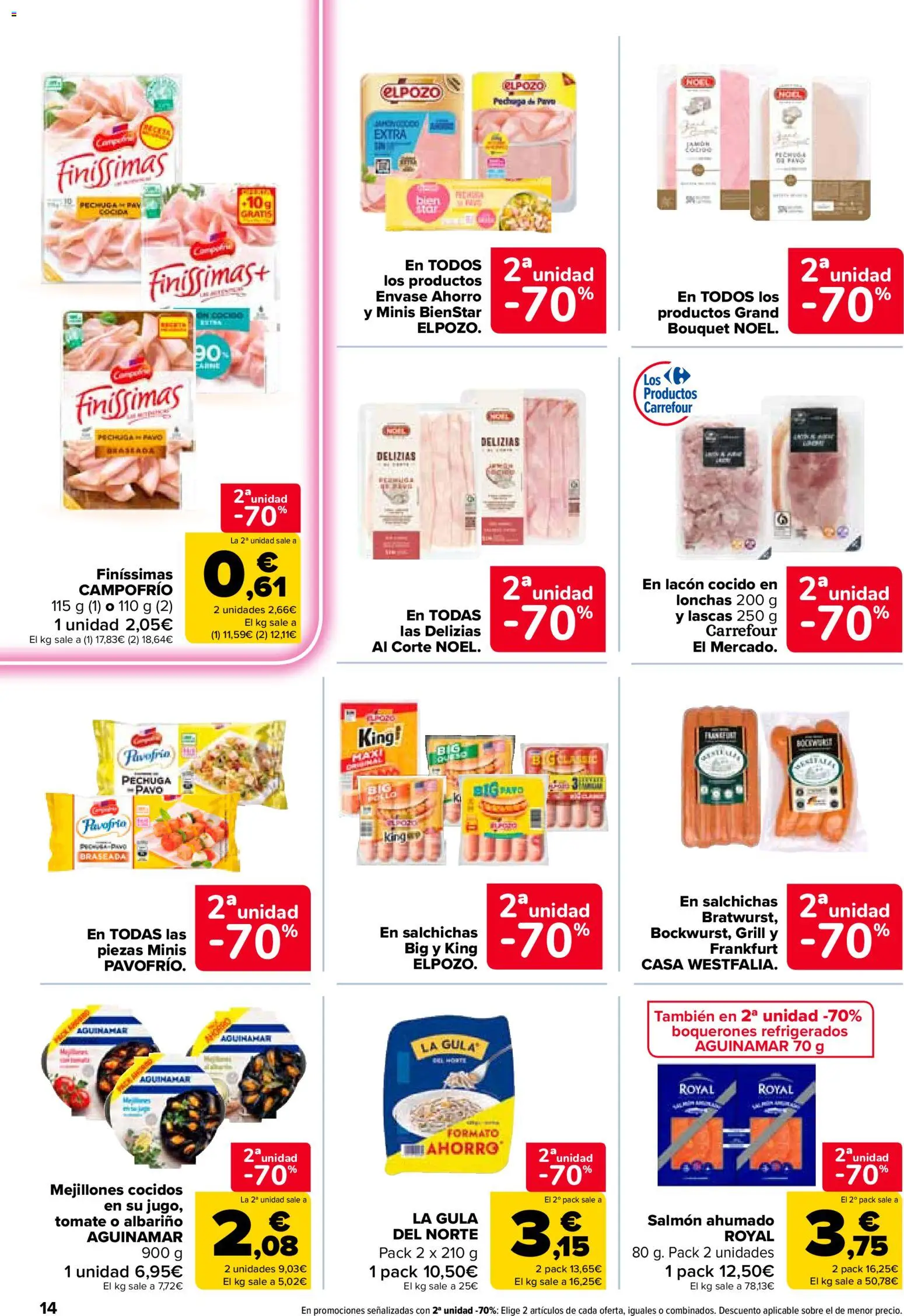Carrefour folleto │ válido desde el 14/07/2026 | Página: 16 | Productos: Pan, Salmón, Salmón ahumado, Pavo