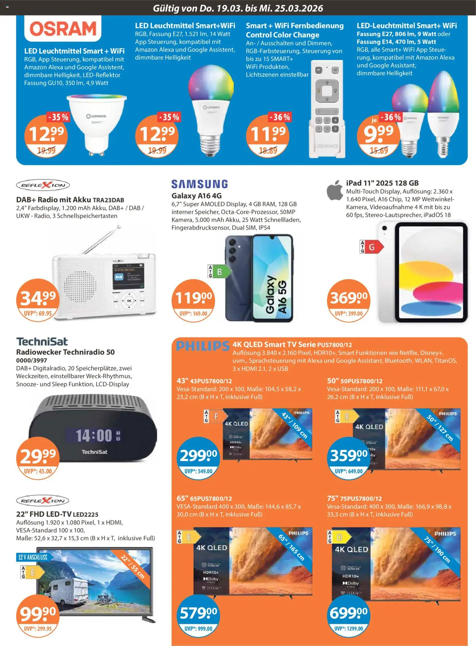 V-Markt - Schwaben/Oberbayern – gültig ab 19.03.2026 | Seite: 21 | Produkte: Philips, Ipad, Samsung, Smart TV
