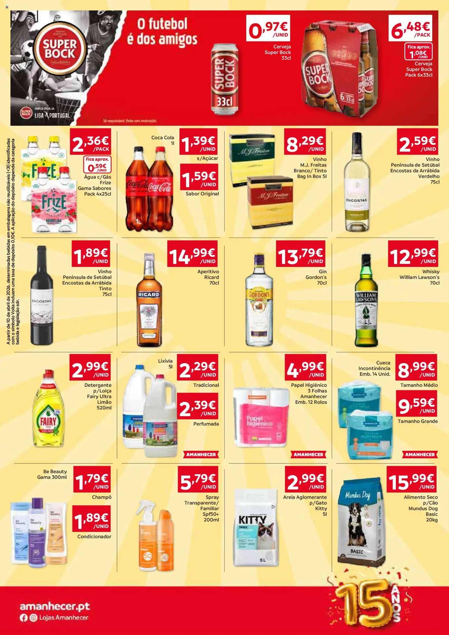 Amanhecer Folheto Madeira │ válido de 09/07/2026 | Página: 4 | Produtos: Papel higiénico, Super bock, Detergente, Cerveja