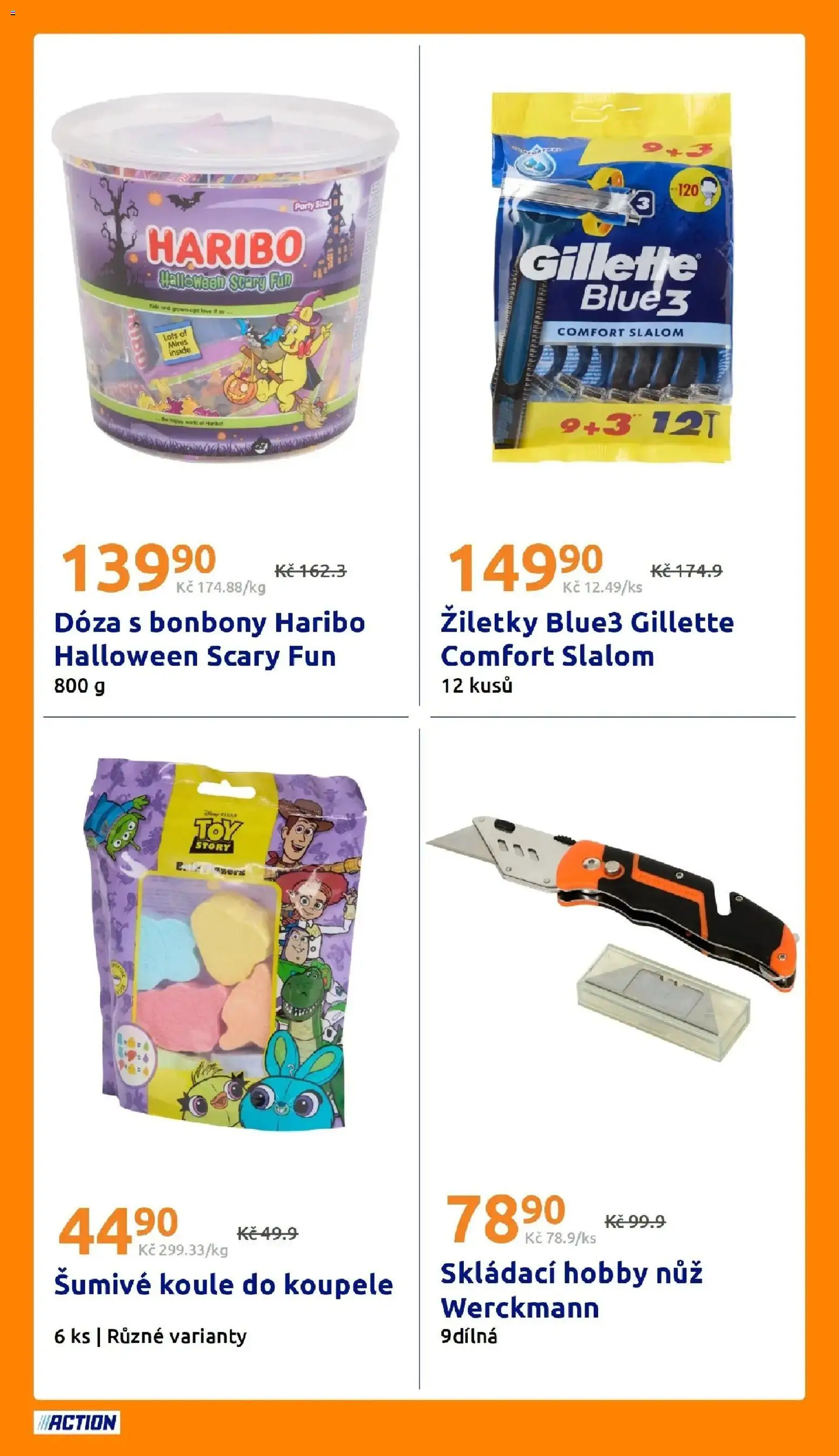 Action leták od 14.10.2026 - Akční leták online | Strana: 28 | Produkty: Haribo, Bonbóny, Žiletky, Nůž