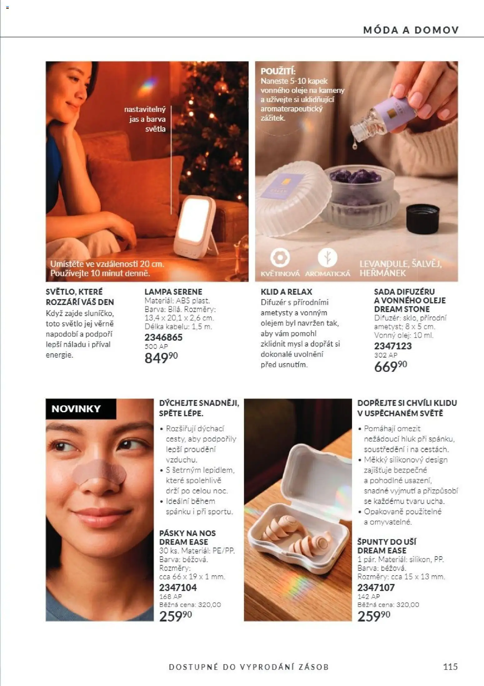 Avon Katalog 11/2026 od 01.11.2026 | Strana: 115 | Produkty: Difuzér, Olej, Špunty do uší, Lampa