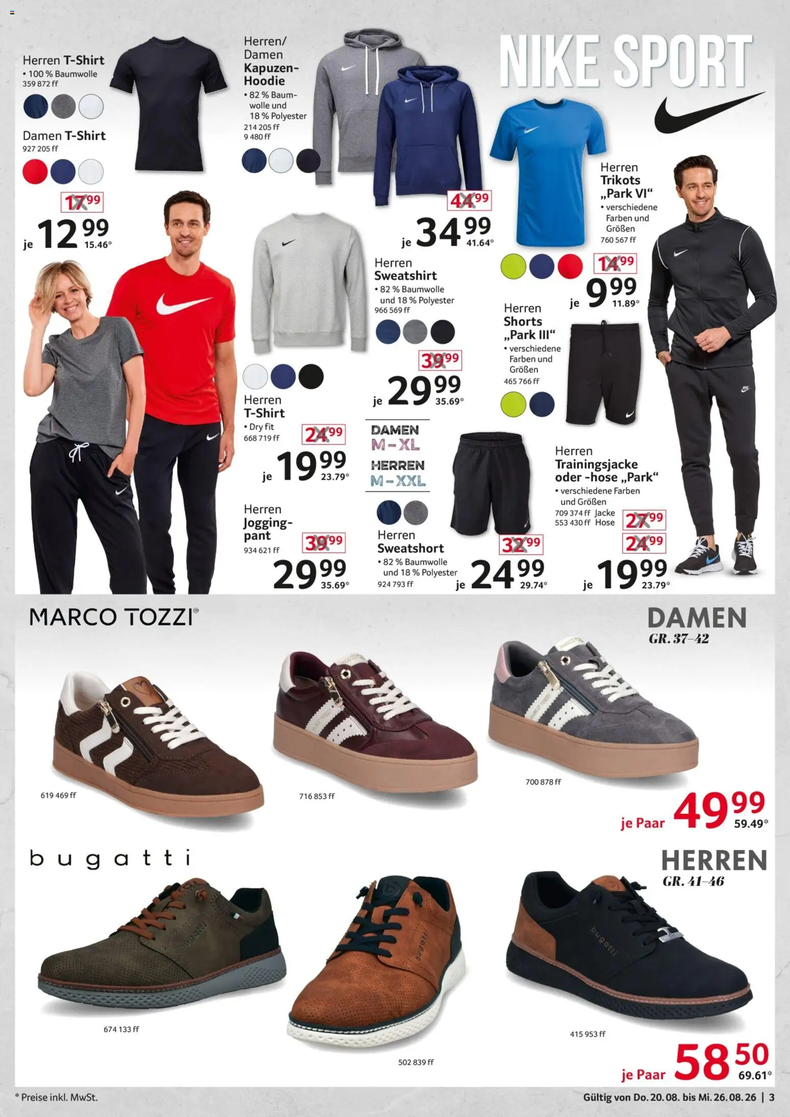 Selgros Non Food – gültig ab 20.08.2026 | Seite: 3 | Produkte: Sweatshirt, Trainingsjacke, Hoodie, Hose