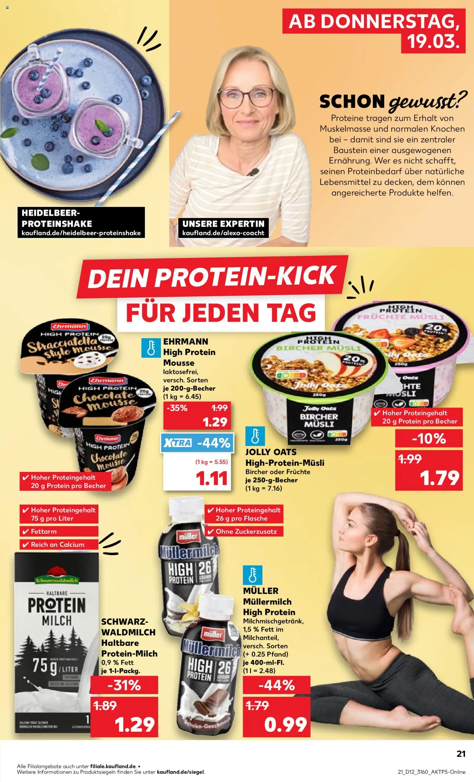 Kaufland Prospekt 	 – gültig ab 19.03.2026 | Seite: 21 | Produkte: Musli, Milch, Müllermilch, Muller mullermilch