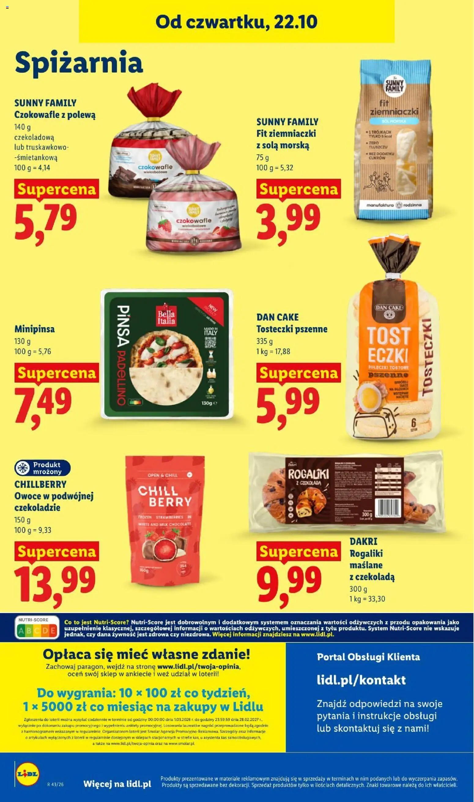 Lidl gazetka od 22.10.2026 | Strona: 92 | Produkty: Żywność, Ziemniaczki, Pizza, Owoce