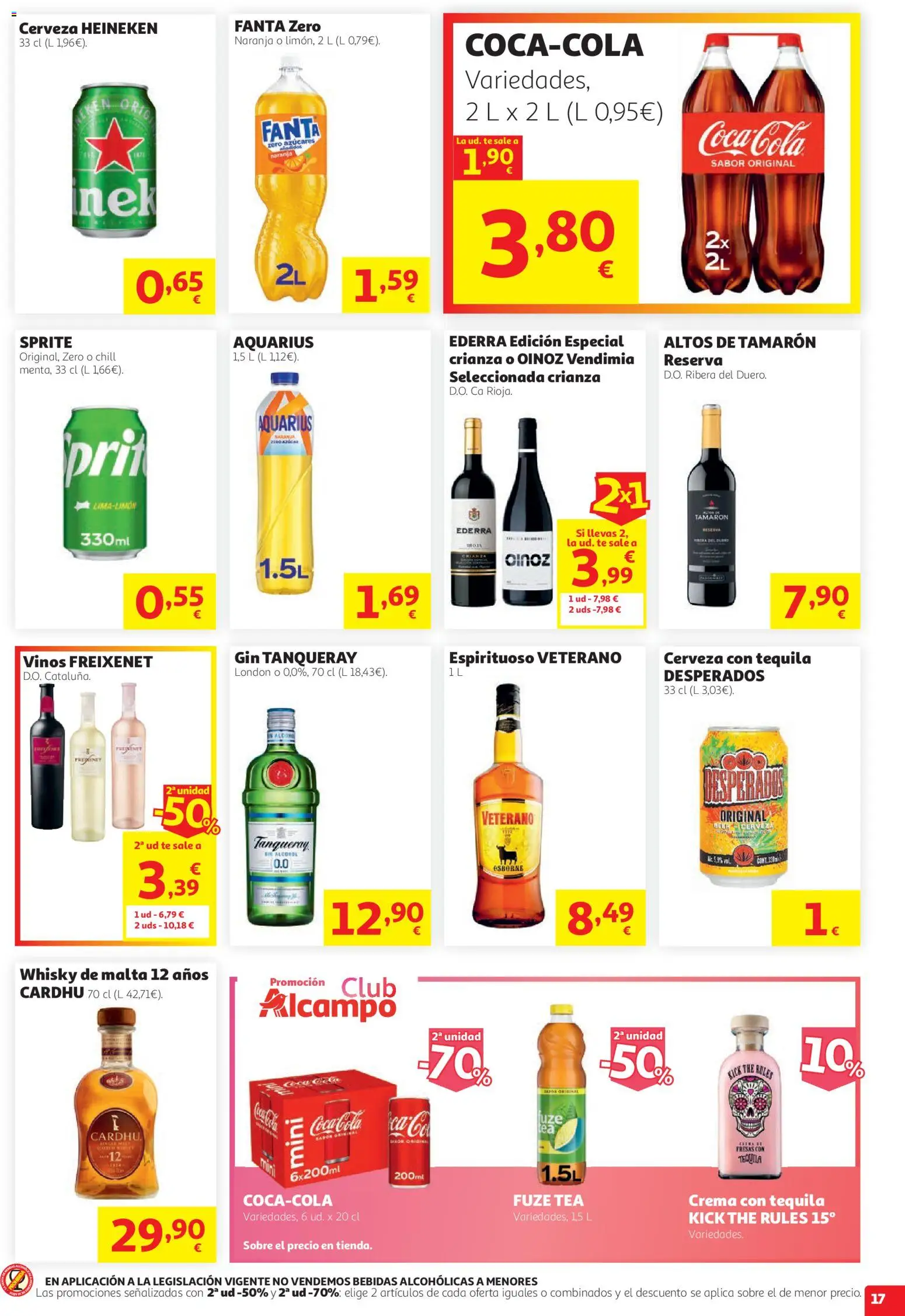 Alcampo - Superstore │ válido desde el 13/08/2026 | Página: 17 | Productos: Cerveza, Fanta, Alcohol, Heineken
