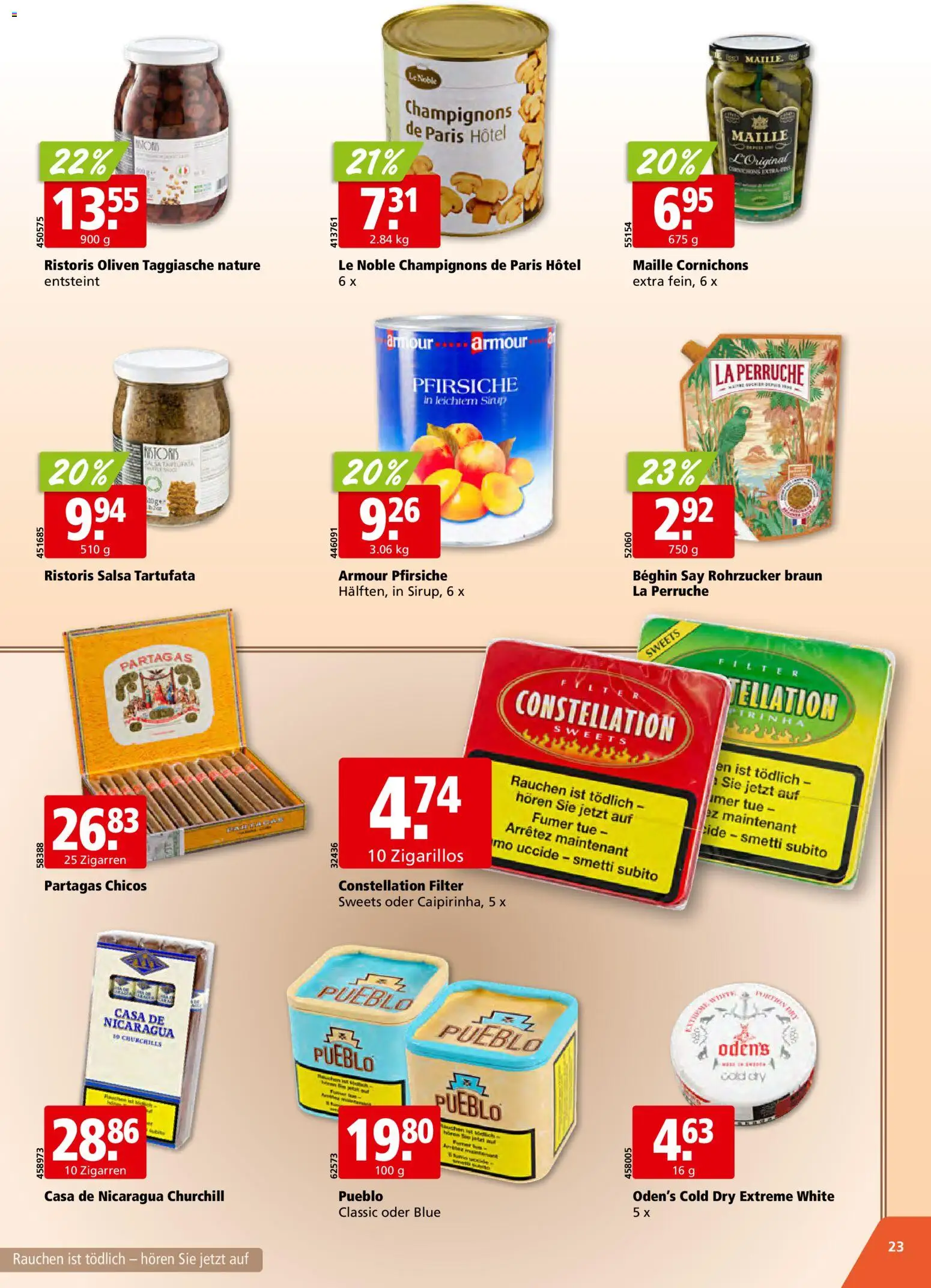 Aligro aktionen – gültig ab 06.07.2026 | Seite: 23 | Produkte: Sirup, Champignons