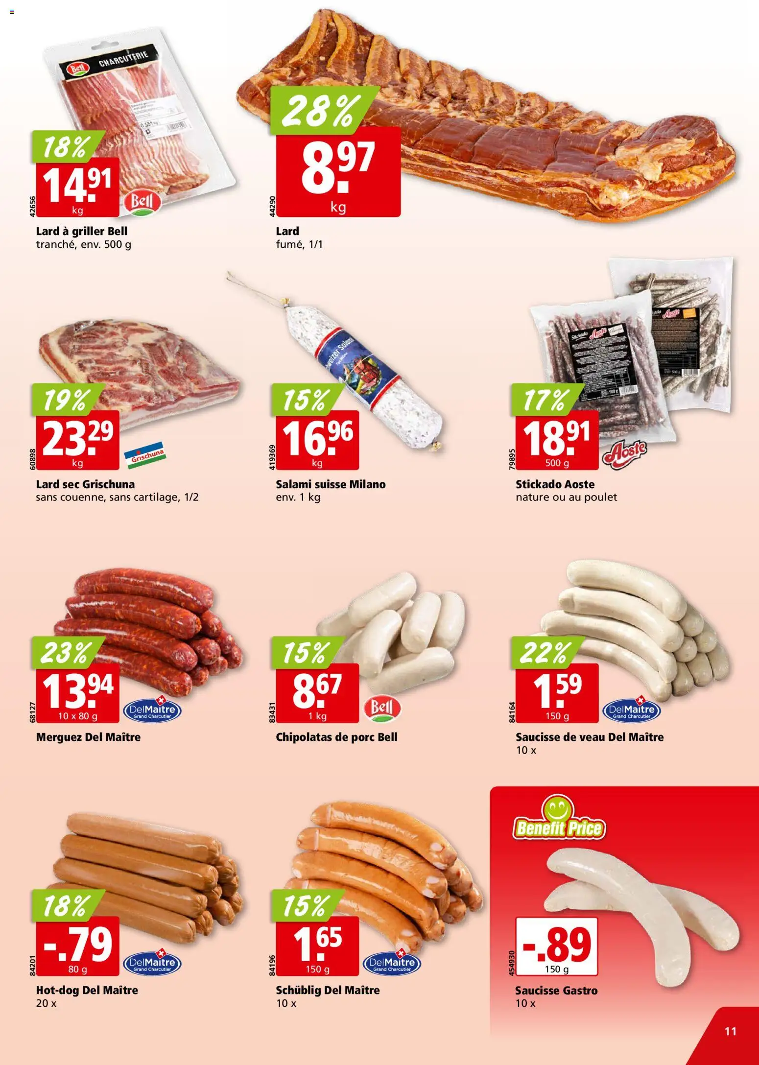 Aligro aktionen Chavannes, Matran, Genève, Sion – gültig ab 07.09.2026 | Seite: 11 | Produkte: Salami, Griller